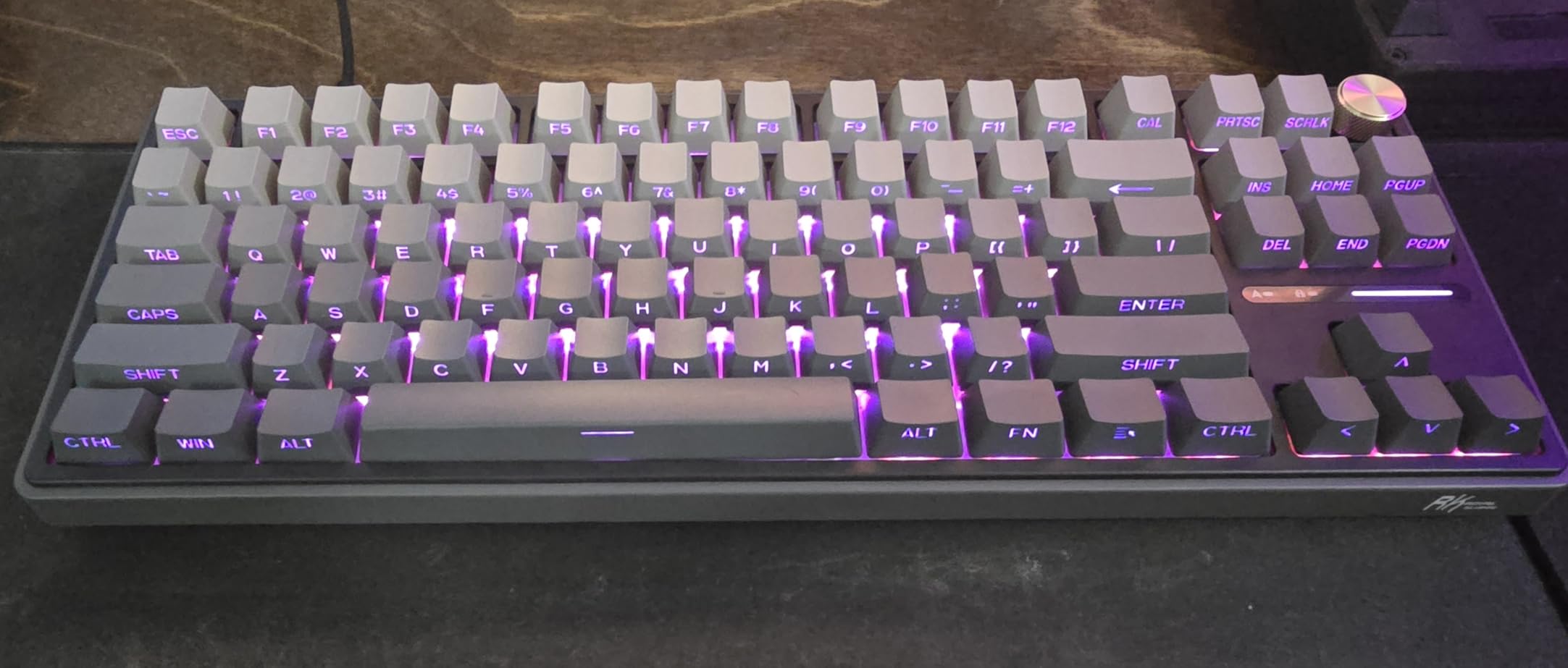RK ROYAL KLUDGE R87 Pro Wired Mechanical Keyboard with Hot Swappable Knob 75% RGB Backlit Gaming Keyboard 88 Keys TKL Gasket Mounted with QMK/VIA and Linear Creamy Switch customer photo 1