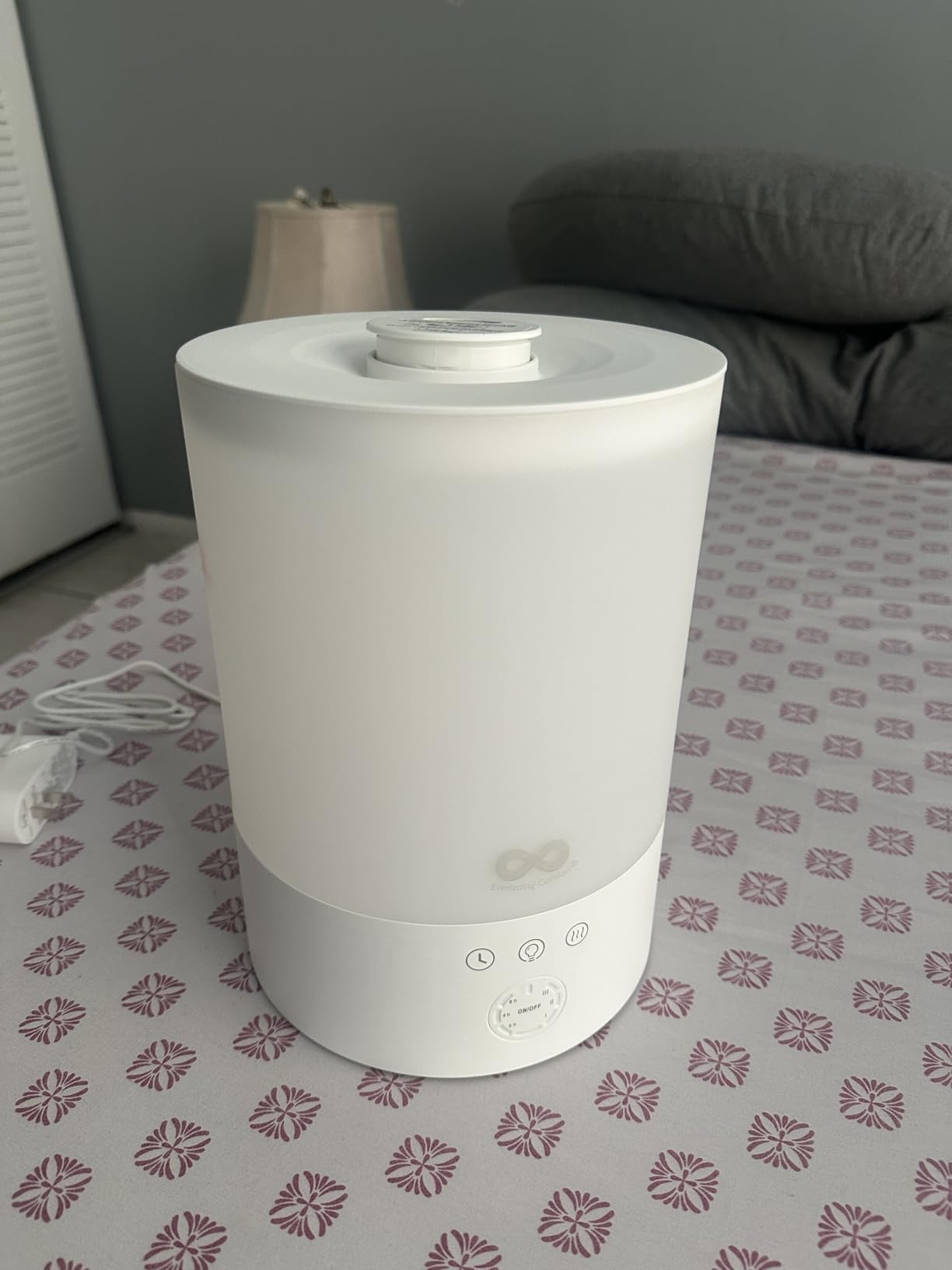 Everlasting Comfort 2.5L Top Fill Humidifier for Bedroom - 28dB Ultra-Quiet, Easy to Fill & Clean, 24HR Runtime, Night Light, Timer, Ultrasonic Cool Mist, Auto Shut-Off for Indoor Use customer photo 1