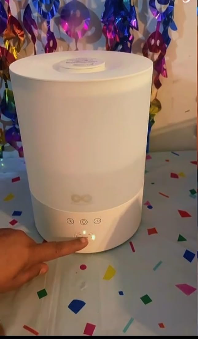 Everlasting Comfort 2.5L Top Fill Humidifier for Bedroom - 28dB Ultra-Quiet, Easy to Fill & Clean, 24HR Runtime, Night Light, Timer, Ultrasonic Cool Mist, Auto Shut-Off for Indoor Use customer photo 2