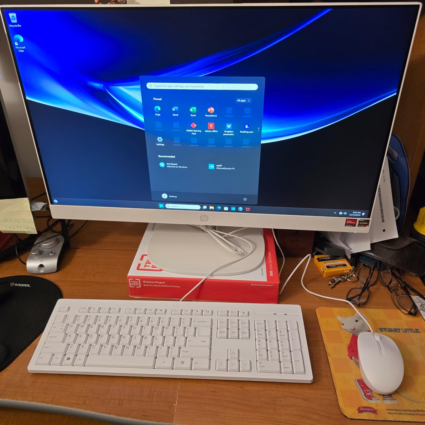 HP 27 inch All-in-One Desktop PC, FHD Display, AMD Ryzen 7 7730U, 32 GB RAM, 1 TB SSD, AMD Radeon Graphics, Windows 11 Home, 27-cr0012 (2024) customer photo 1