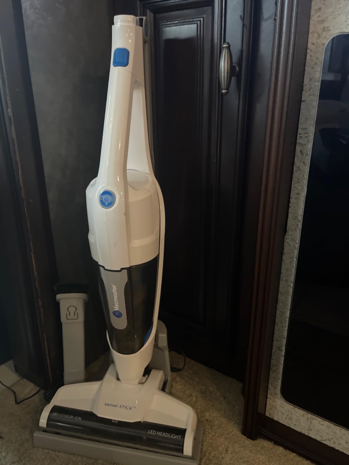 Vacmaster Portable 10.8V 2-in-1 Cordless Stick Vacuum Cleaner, Lightweight, 2-Speed Power Control, LED Headlight, for Hardwood Floor, Carpet & Pet Hair, VSD1001 customer photo 2
