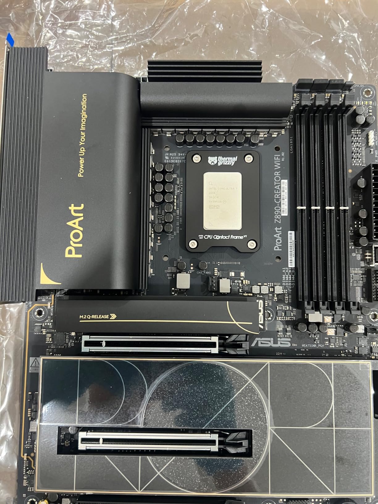 ASUS ProArt Z890-CREATOR WIFI Z890 LGA 1851 ATX Motherboard, Intel Core Ultra Processor Series 2 Ready, 16+2+1+2 Stages, PCIe 5.0, DDR5, Thunderbolt 5 Type-C, 10+2.5 Gb LAN, WiFi 7, 5x M.2 customer photo 1