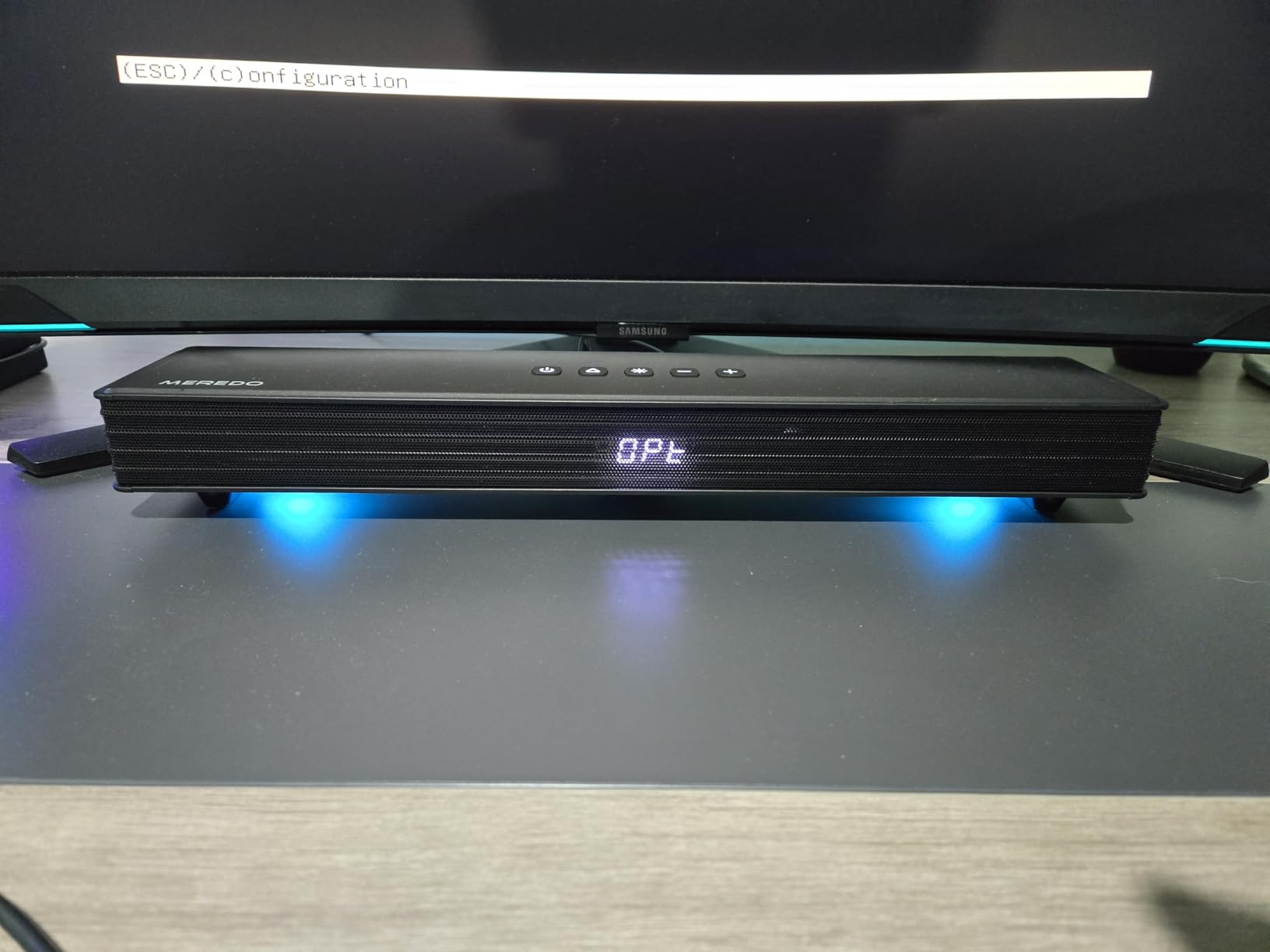 MEREDO Sound Bar for Smart TV 160W 3.1CH PC Gaming Soundbar with Subwoofer RGB Lighting Audio Sync Surround Sound System BT 5.3/HD-ARC/Optical/AUX/USB for Desktop Tablets Consoles Home Cinema customer photo 2