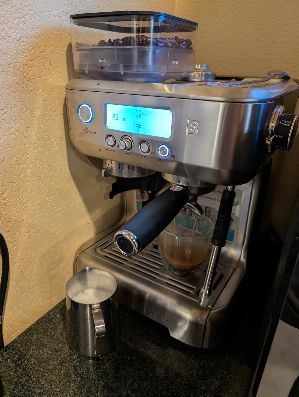 Casabrews 5700 Pro Espresso Machine with Grinder and Milk Frother Steam Wand customer photo 1