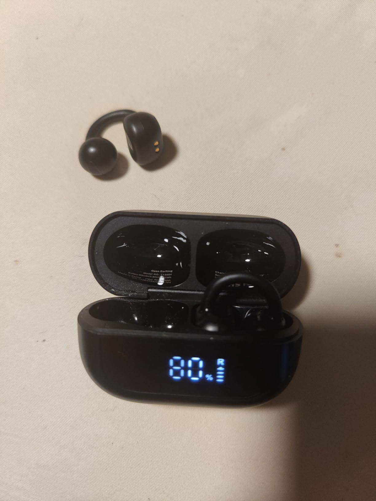 TOZO OpenEarRing Open Ear Earbuds 40H Bluetooth 5.4 Lightweight Comfort | Open Ear Clip On Wireless Earbuds with Smart Digital LED Display, Stable Connection, Secure Fit for Driving Workout customer photo 1