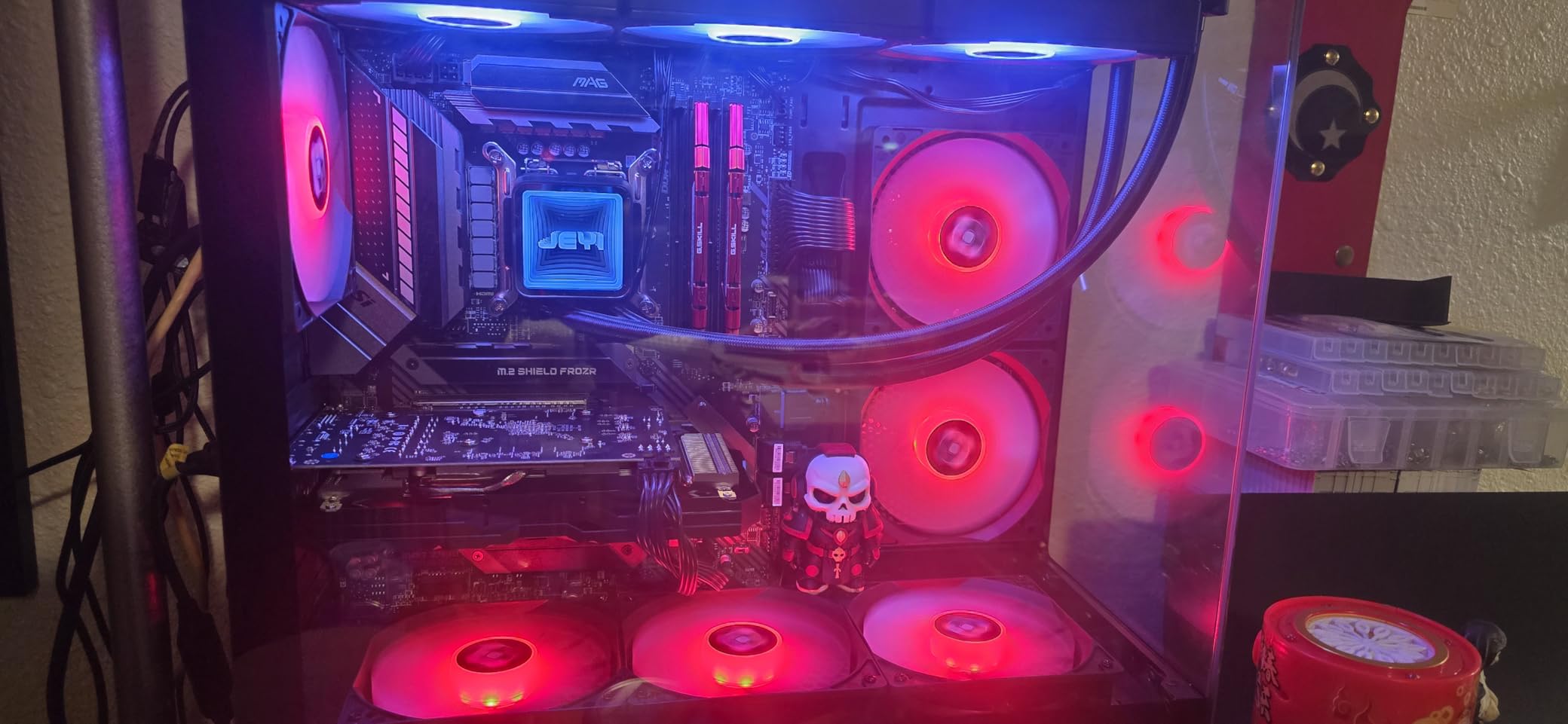 FOIFKIN F1 PC Case - Pre-Installed 6 PWM ARGB Fan, ATX Mid-Tower Gaming PC Case, Type-C, 360mm Radiator Support, White customer photo 1