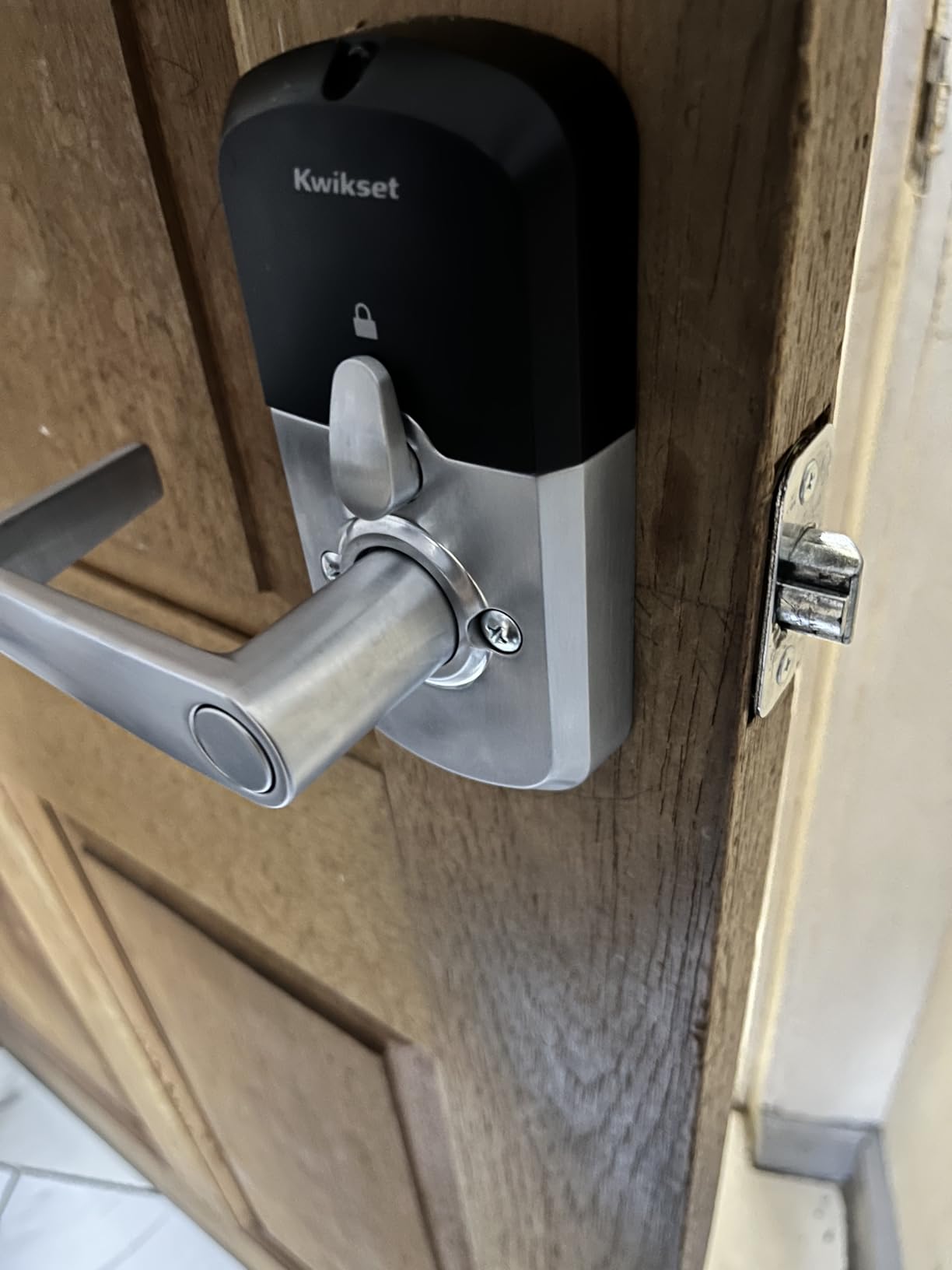 Kwikset SmartCode 955 Light Commercial 10-Button Keypad Satin Chrome Electronic Kingston Lever, Featuring Convenient Keyless Entry, 3-Year Battery Life and High Traffic Durability customer photo 2