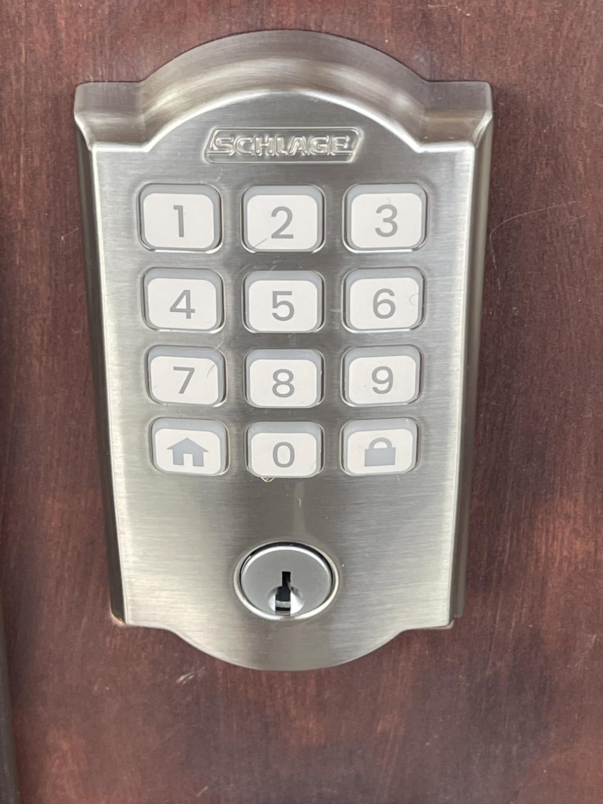 Schlage Arrive Smart WiFi Deadbolt Lock with Camelot Trim, Satin Nickel customer photo 1