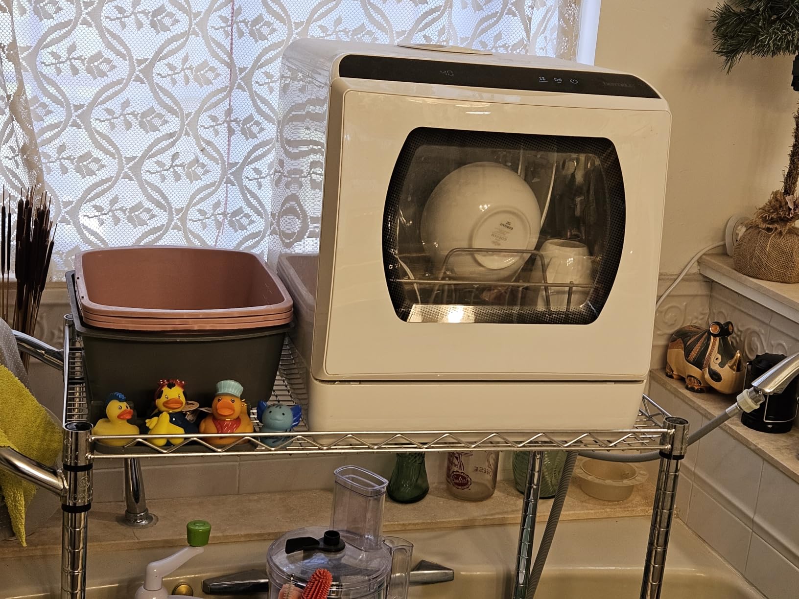 Hermitlux Countertop Dishwasher, 7 Washing Programs Portable Dishwasher with 5-Liter Built-in Water Tank customer photo 2