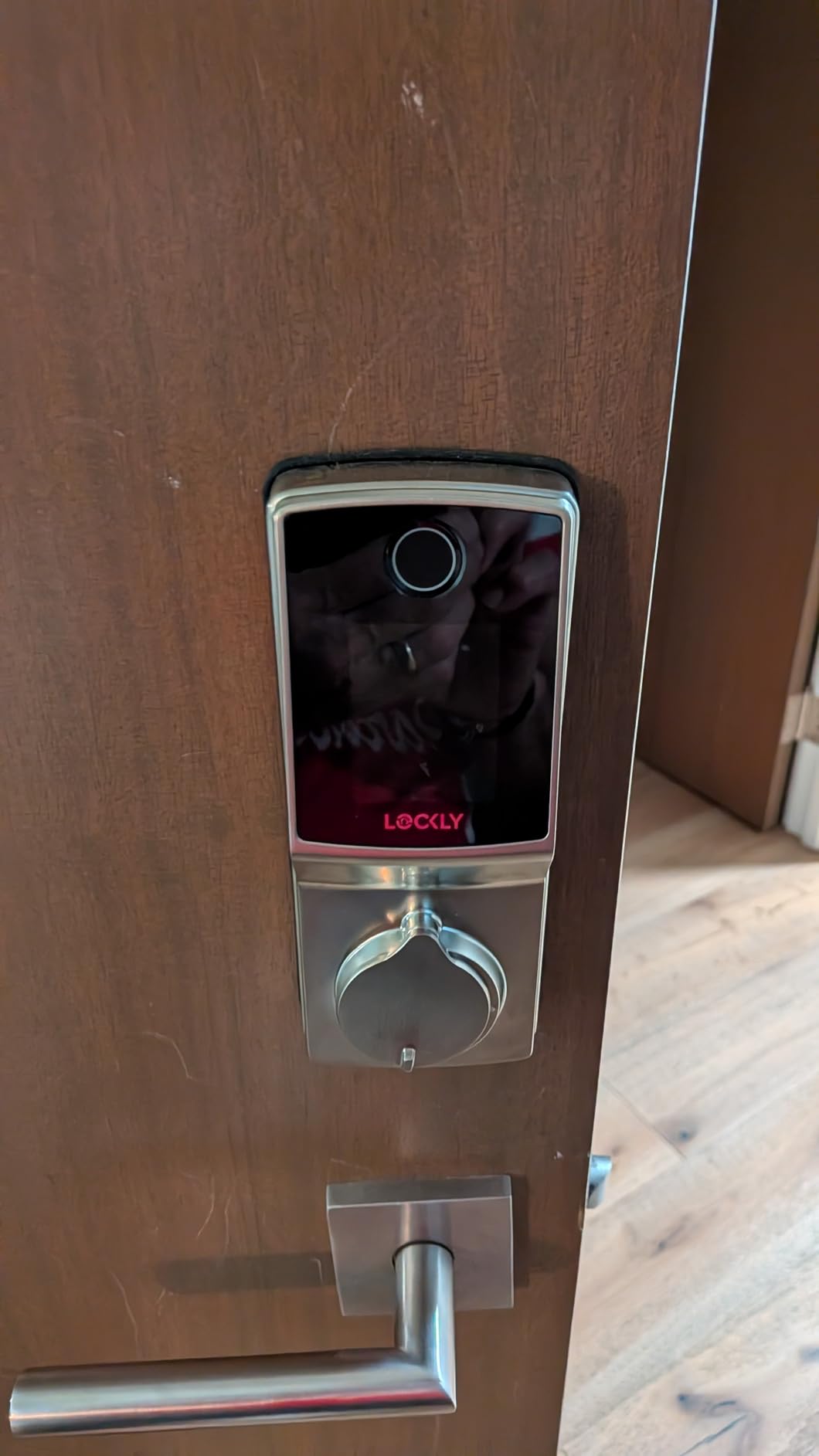 Lockly Secure Pro Wi-Fi Deadbolt Smart Lock Latest Version with Fingerprint | Keyless Entry Door Lock, PIN Genie Keypad, APP Remote Control, Alexa & Google Assistant Compatible, IP65, Zinc Alloy customer photo 1