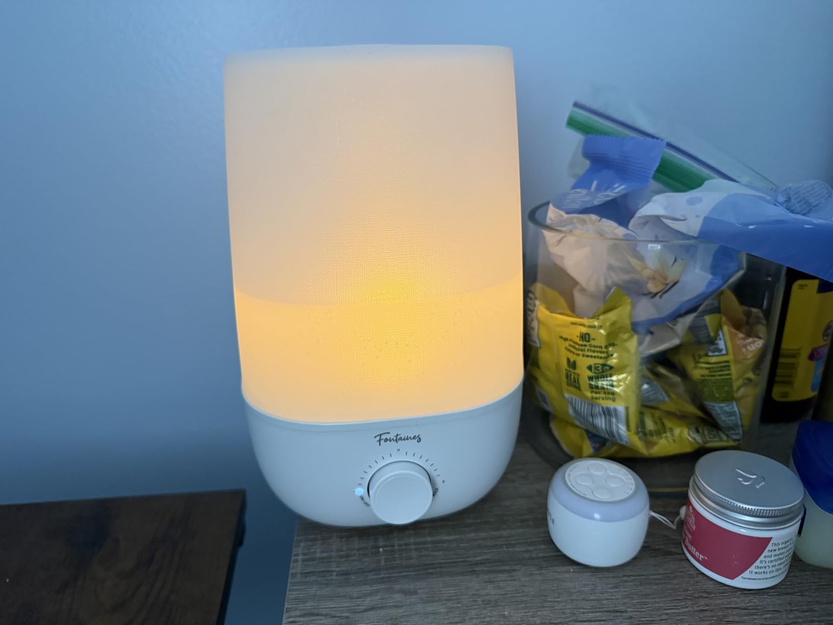 Fontaines Luxury Top-Fill Humidifiers for Bedroom, Cool Mist 360° Ultra-Fine Spray, Whisper-Quiet, Dishwasher-Safe Tank, Nightlight & Auto Shut-Off, Easy Clean Baby Nursery customer photo 1