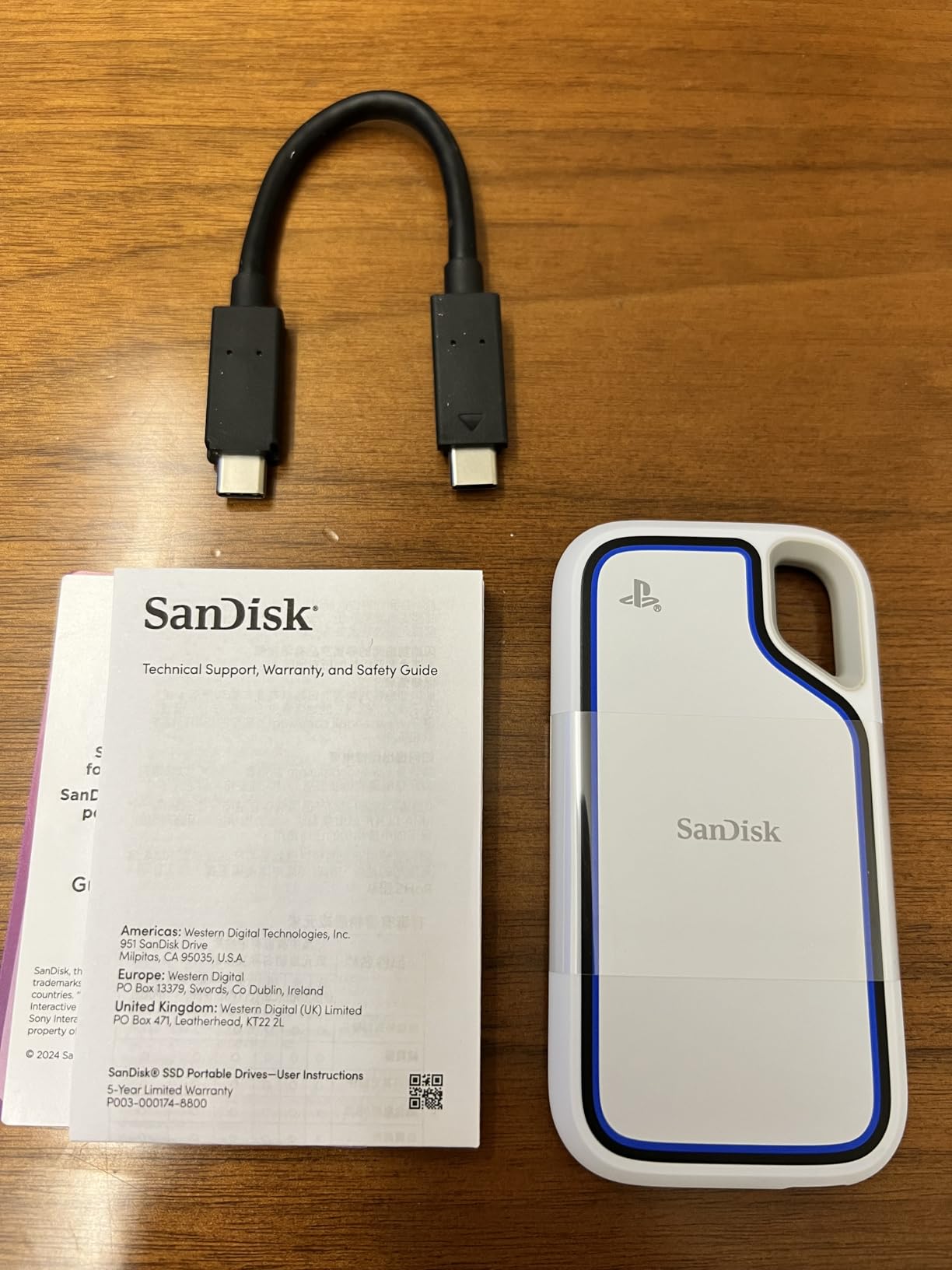SANDISK 1TB Extreme Portable SSD, Officially Licensed for PlayStation 5 Console and PC - up to 1000MB/s, USB-C, USB 3.2 Gen 2, Drop Protection - External Solid State Drive - SDSSDE62P-1T00-G25 customer photo 2