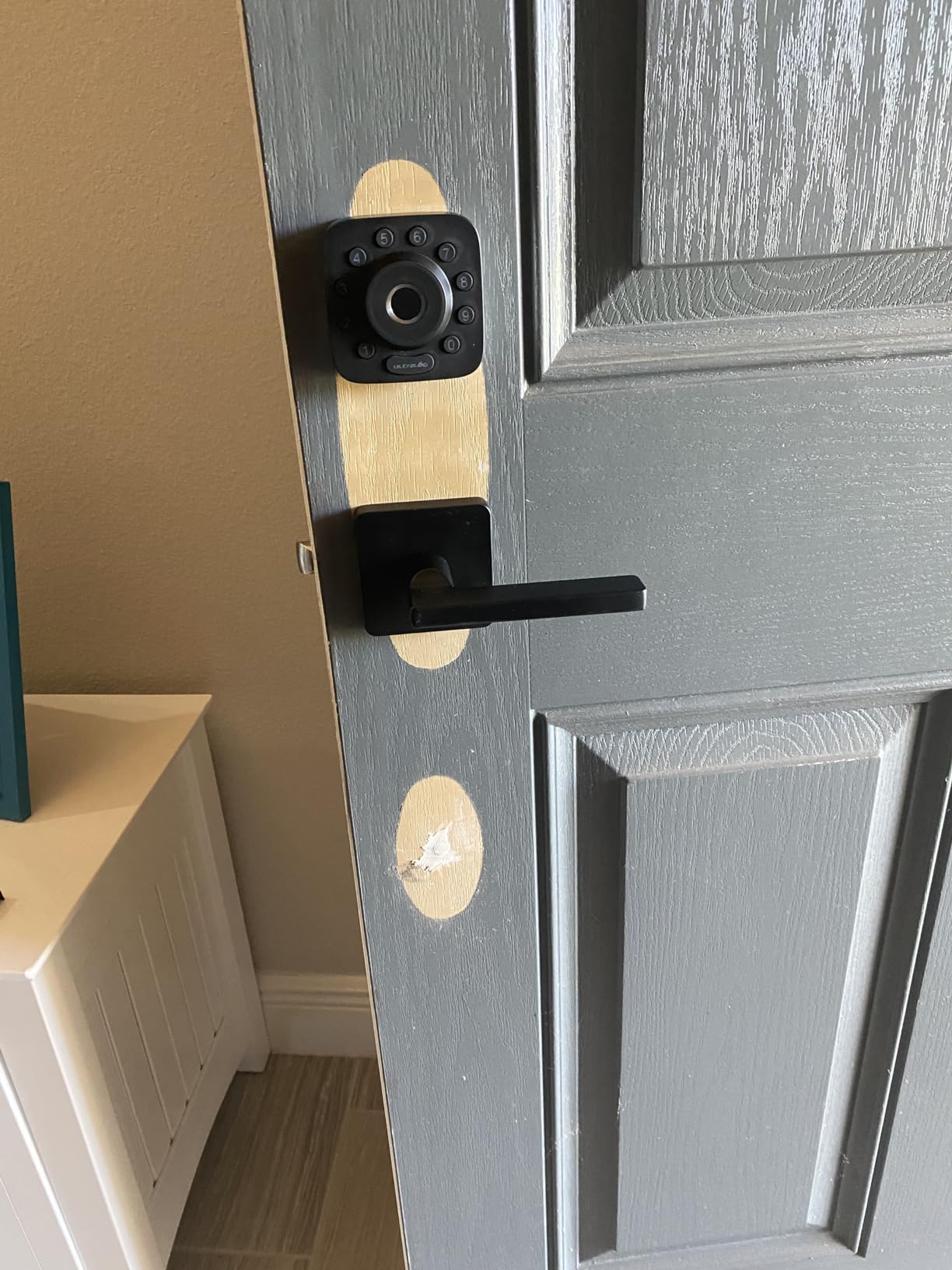 ULTRALOQ Bolt Fingerprint Matter Smart Lock with Sensor, Bluetooth, App | Matter Over Thread, App, Pin Codes, Auto Unlock, Auto-Lock, Works with Apple Home, Alexa, Google, SmartThings, BHMA Cert. customer photo 2