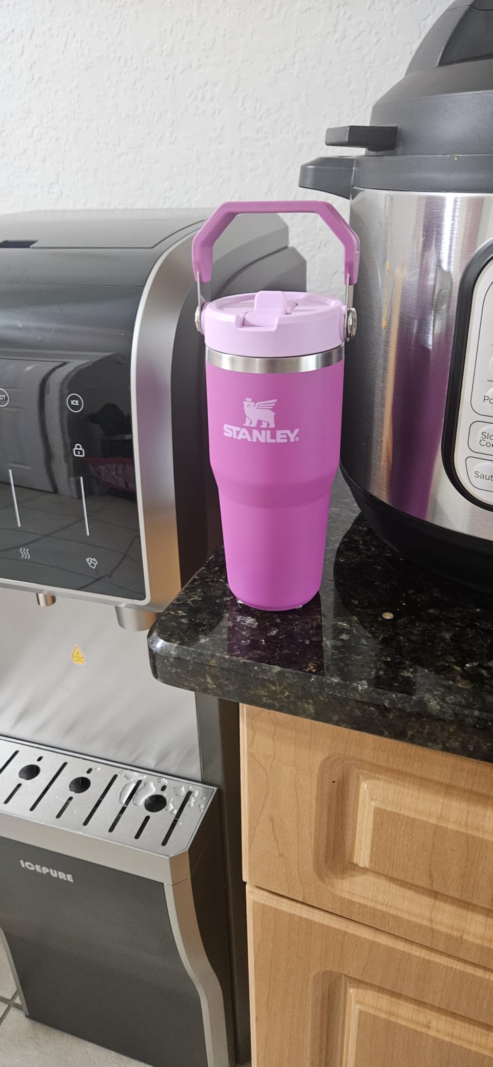 STANLEY IceFlow 2.0 Flip Straw Tumbler, 30 oz, Rose Quartz | Easy Carry Handle | Twist On Lid and Flip Up Straw | Leak Resistant Water Bottle | Insulated Stainless Steel | BPA-Free customer photo 1