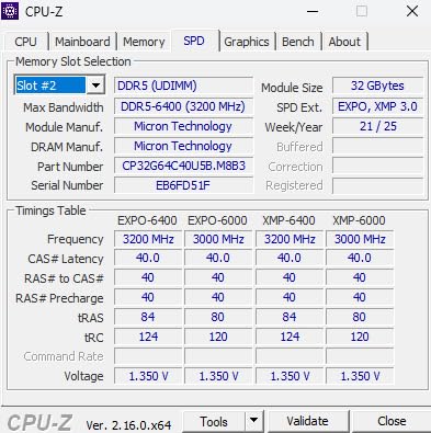 Crucial Pro DDR5 RAM 64GB Kit (2x32GB) 6400MHz CL40, Overclocking Desktop Gaming Memory, Intel XMP 3.0 & AMD Expo Compatible - Black CP2K32G64C40U5B customer photo 2
