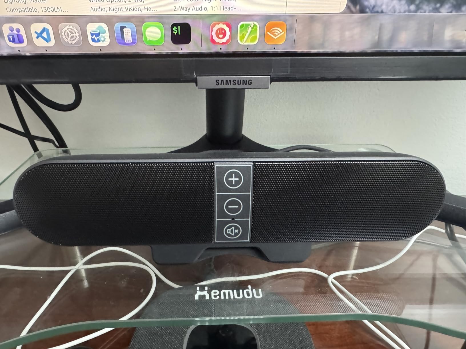 Computer Speakers for Desktop PC Monitor, USB Plug-in, Wired, Computer Soundbar for PC, Laptop Speakers with Adaptive-Channel-Switching, Loud Sound, Deep Bass, USB C Adapter, Easy to Clip on Monitor customer photo 2