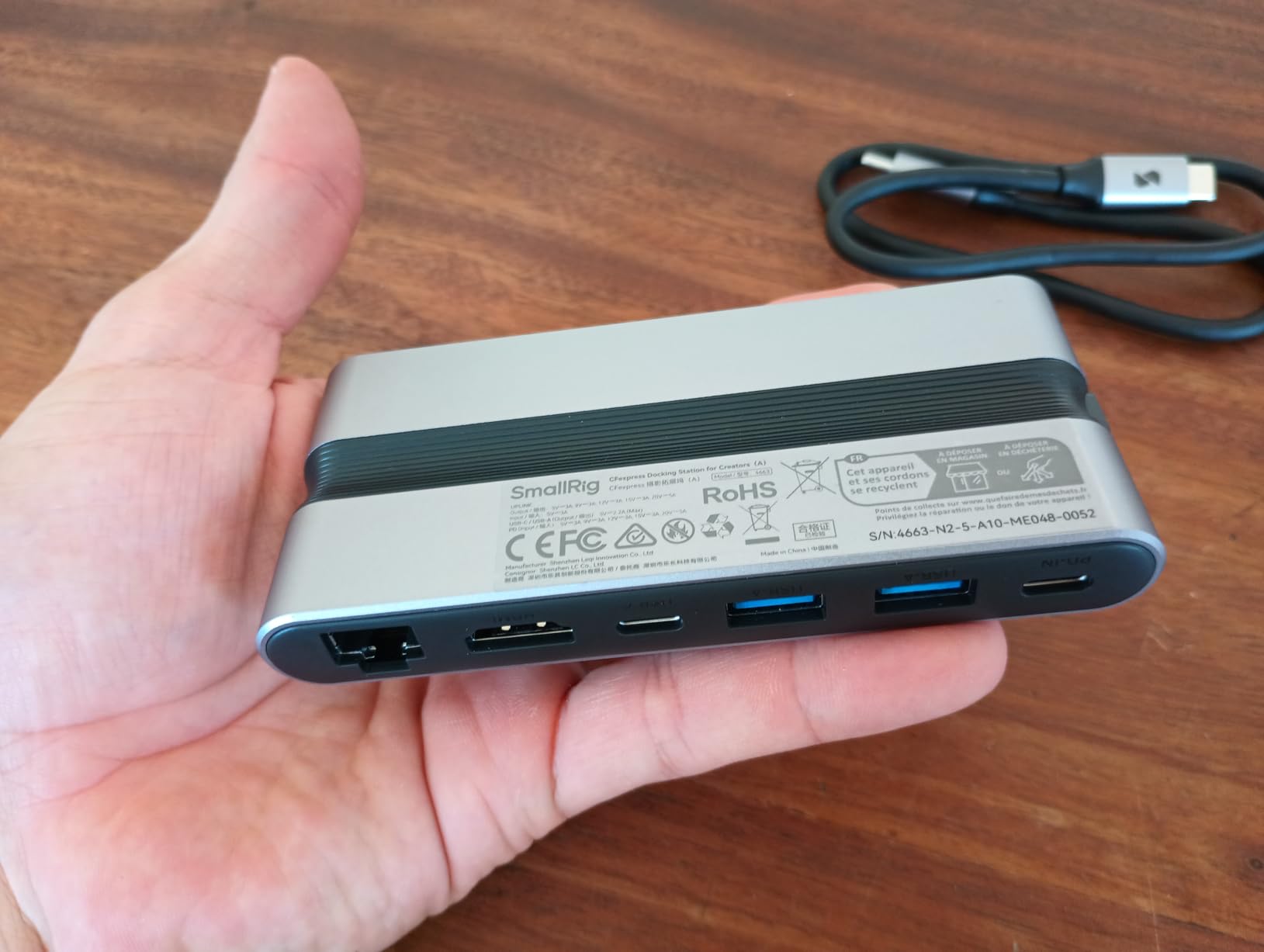SMALLRIG 9-in-1 CFexpress Type B Card Reader Docking Station - 4662 | USB3.2 Gen 2 10Gbps, SD/TF/CFexpress Type B Readers, USB-A/USB-C/HDMI/Gigabit Ethernet customer photo 1