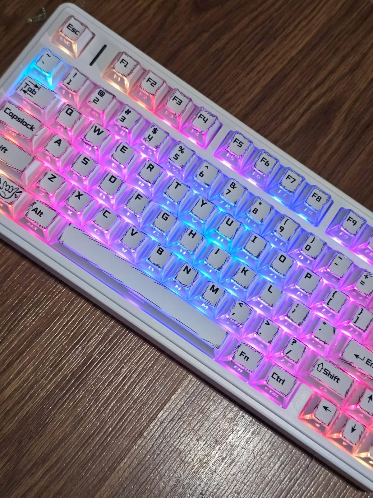 Aula F75 Wireless Mechanical Keyboard, Creamy Keyboard with RGB Backlit Hot Swappable, 81 Keys 75% Layout Gaming Keyboard, Bluetooth/2.4GHz/Type-C, Creamy Sounding - Reaper Switches customer photo 1