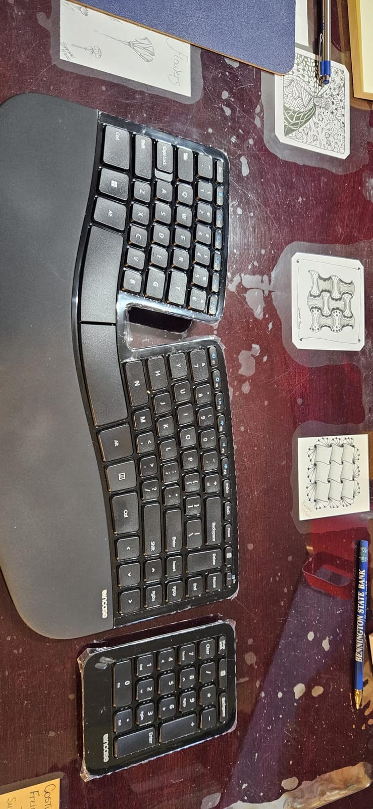 Incase Sculpt Ergonomic Keyboard - Designed by Microsoft - Split Keyset Design, Palm Rest, Contoured Layout, One-Touch Windows Button, AES 128-Bit Encryption, Includes Separate Number Pad - Black customer photo 1