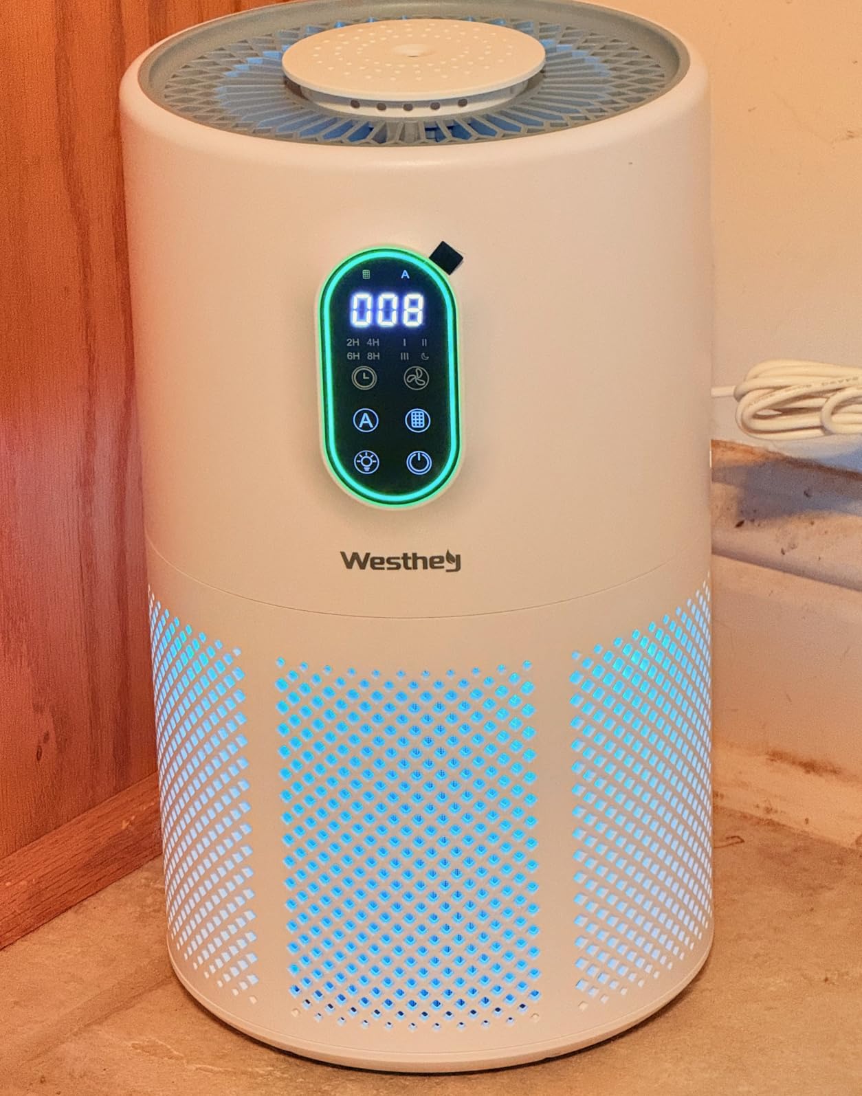 WESTHEY H13 HEPA Air Purifier for Home up to 1650 Sq Ft Washable Pre-Filter | Air Cleaner with PM2.5 Display, Auto & Sleep Modes, Night Light and Fragrance Sponge for Wildfire Smoke, Dust and Pet Dander customer photo 2