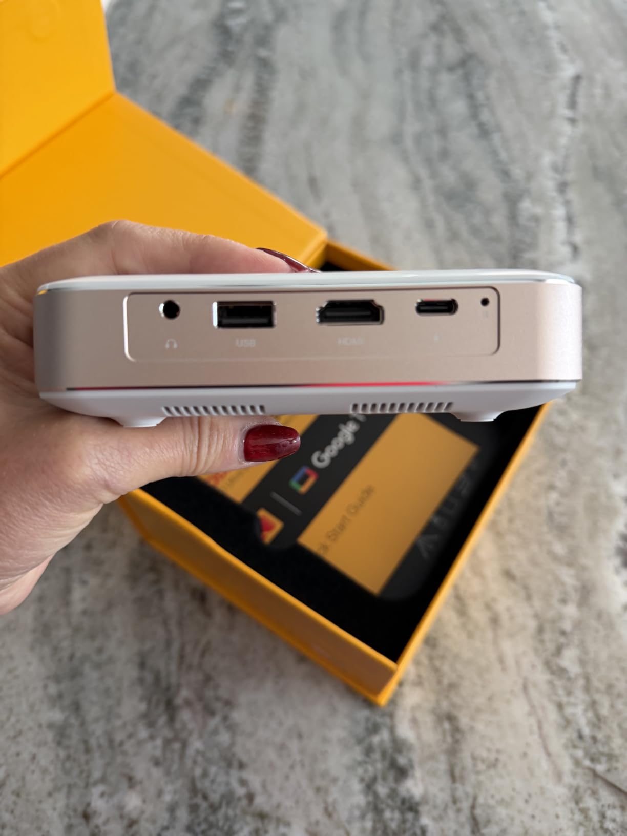 KODAK Luma 500 Mini Projector with WiFi and Bluetooth, 1080p, Google TV | Direct App Streaming, 2-Hour Eco Battery, Auto-Focus & 4-Side Keystone, 4K Input, Portable Outdoor Projector for Movie Nights customer photo 1