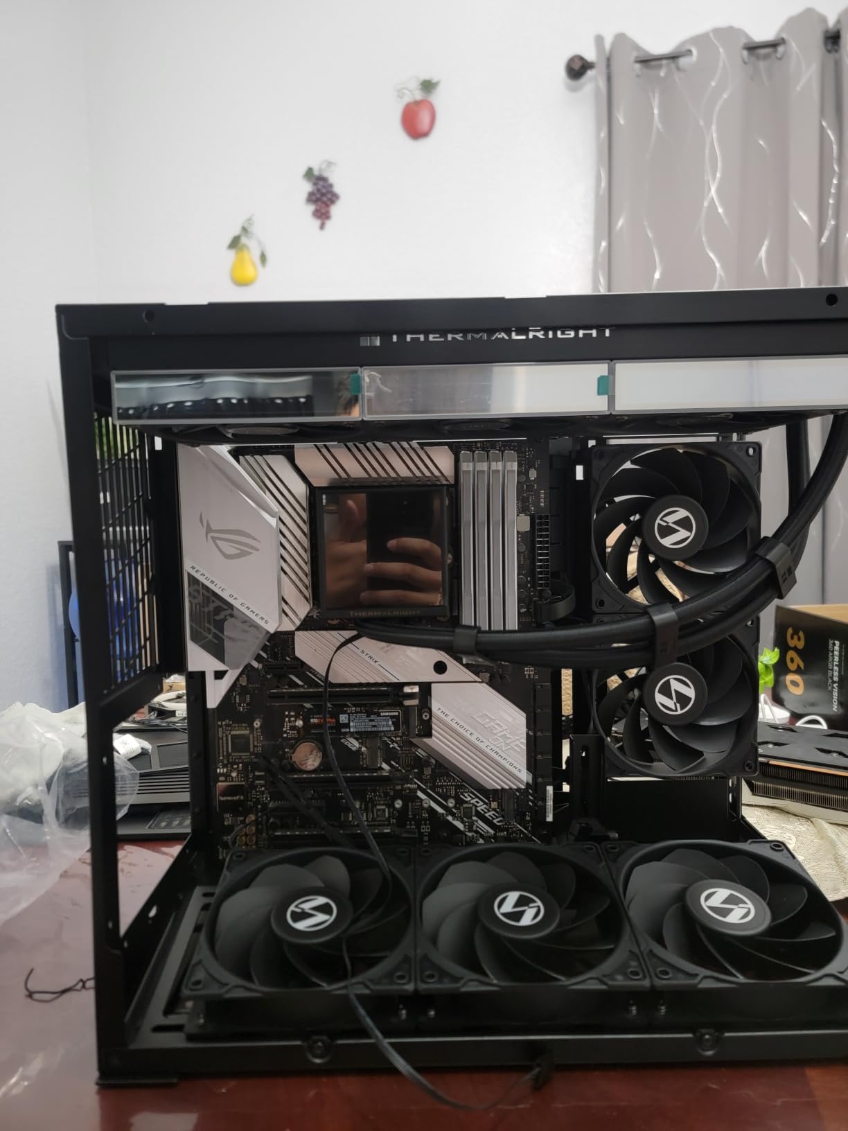 Lian Li O11D MINI V2 Flow-ATX Mid-Tower PC Case-Black-O11DMIV2FX | Panoramic View, High-Performance Airflow, Includes 5 x 120mm Reverse Blade Fans, Cable Management customer photo 2