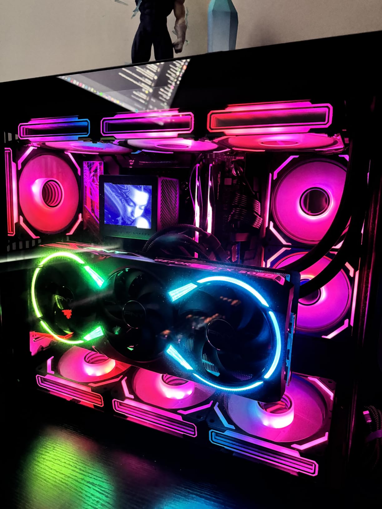 AsiaHorse COSMIQ 120mm PC Case Fan - Infinity Mirror FDB - 2000 RPM - 5V 3-PIN - Daisy Chain PWM RGB customer photo 2