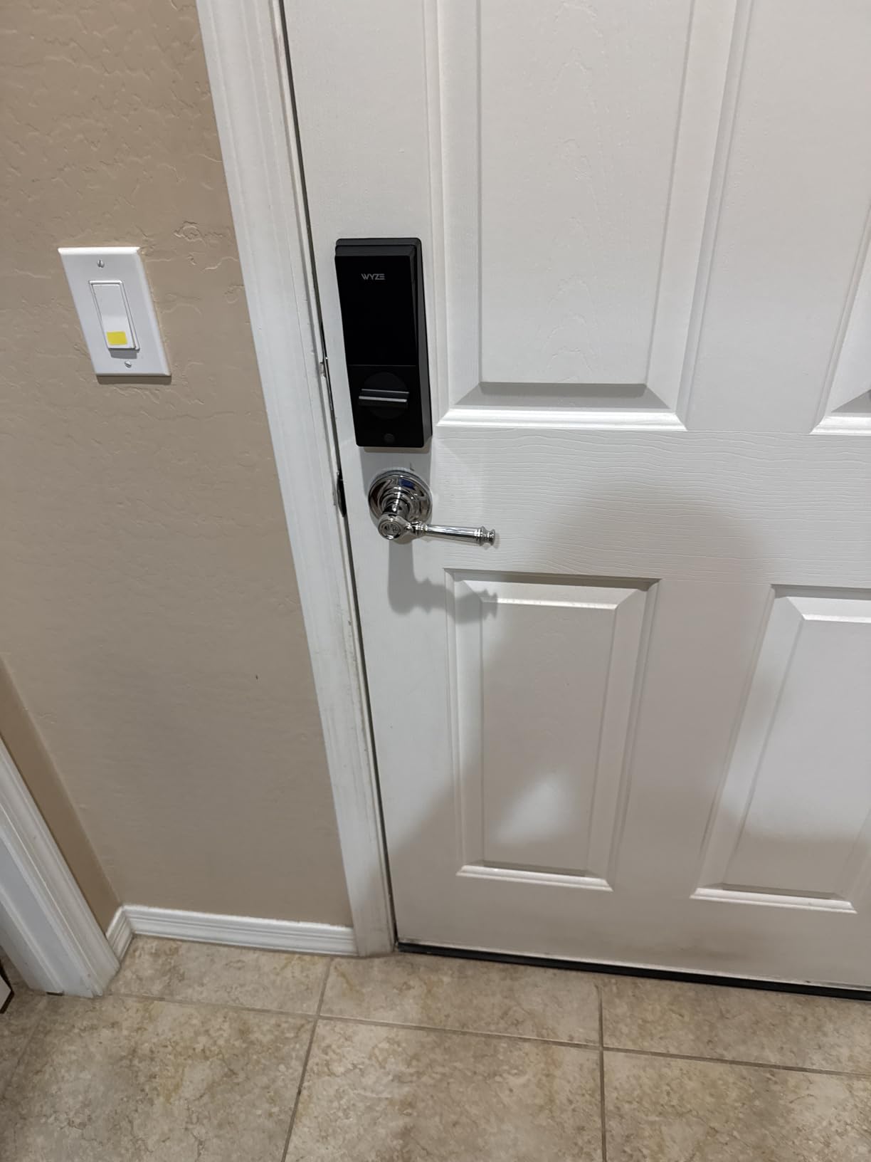 Wyze Palm Lock, Smart Door Lock with Palm Vein Recognition, Keyless Entry Smart Locks for Front Door, Keypad, Auto Lock, Dual Battery, Wi-Fi, Works with Alexa & Google, BHMA, IP53, Mechanical Key customer photo 1