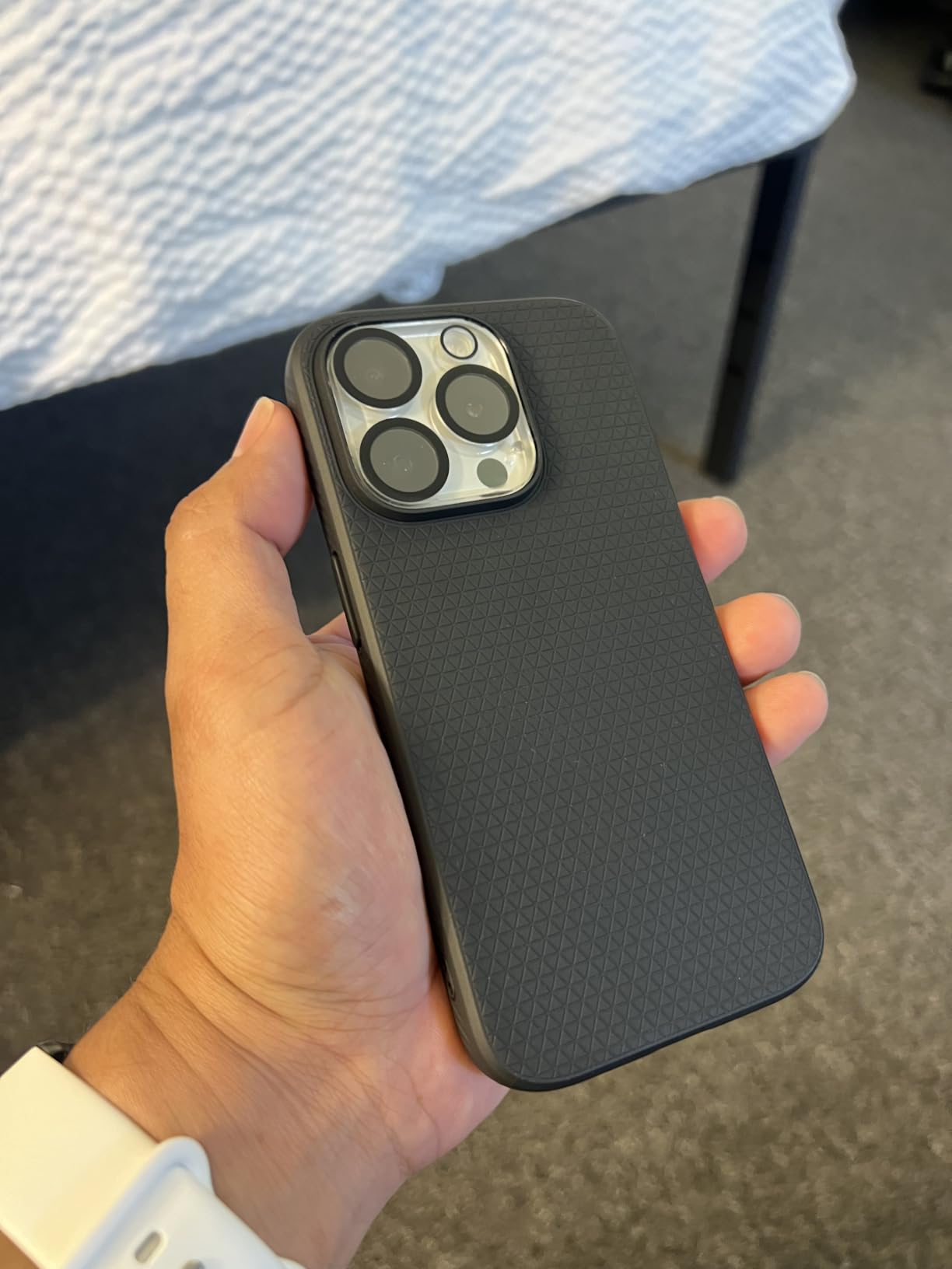 Spigen for iPhone 17 Case, Liquid Air [TPU Covered Camera Control] [No Magnet Ring] [Military-Grade Protection] - Matte Black customer photo 2