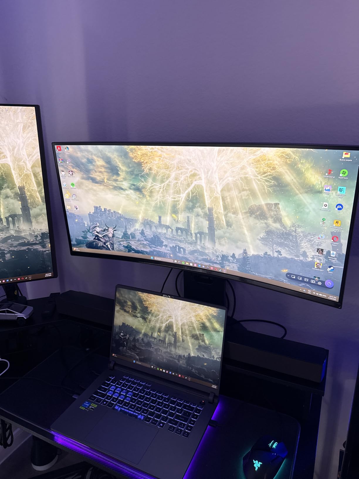LG 34G600A-B 34-inch Ultragear WQHD (3440 x 1440) Curved Gaming Monitor 160Hz, AMD FreeSync Premium, HDR10, Built-in Speaker, Reader Mode, HDMI 2.1, DisplayPort, Tilt/Height/Swivel Stand, Black customer photo 1