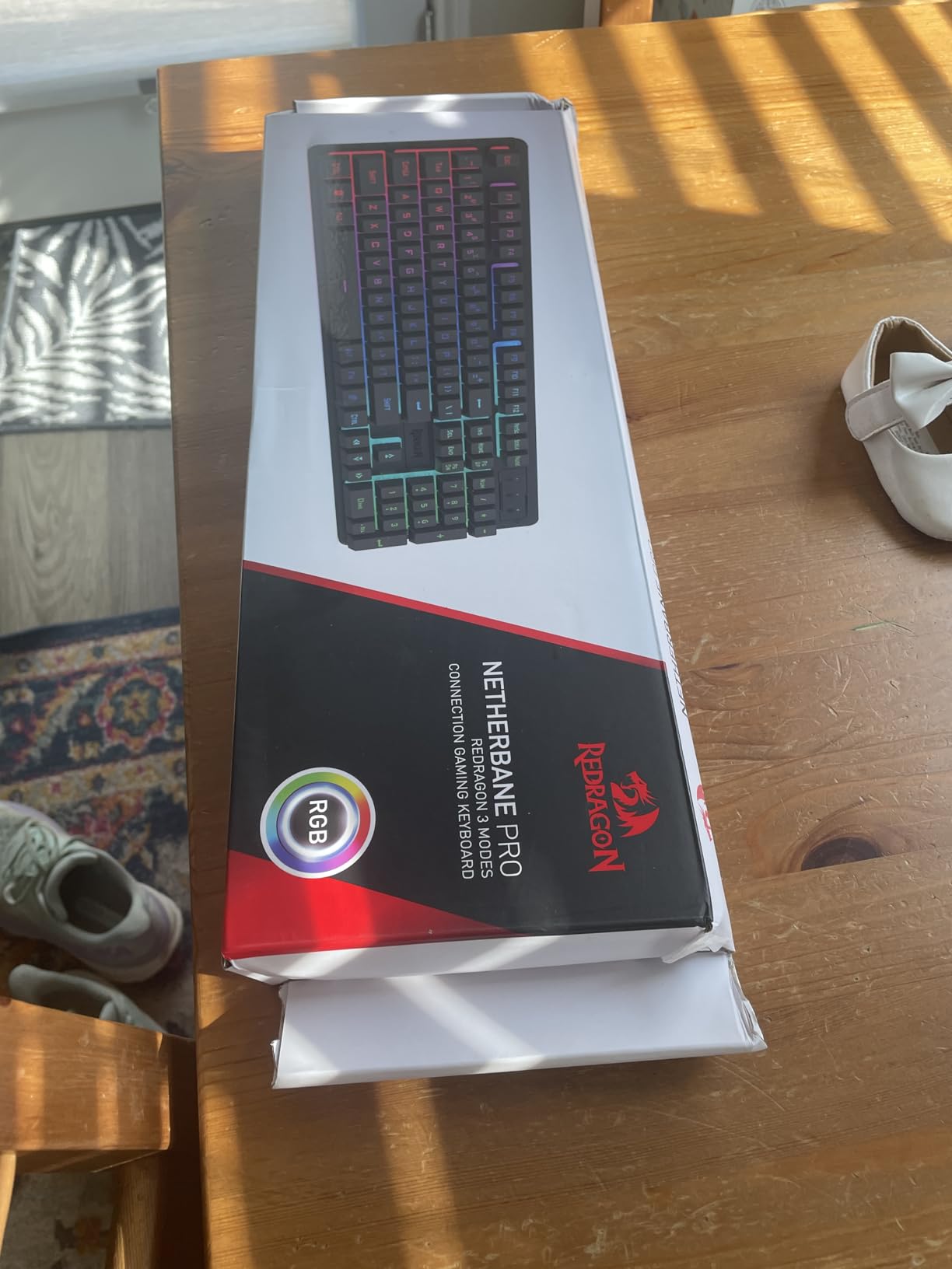 Redragon K521KS Wireless Gaming Keyboard, Tri-Mode BT/2.4G/USB-C RGB Mechanical Feeling Keyboard with Multimedia Keys, 4000mAh Battery, Anti-Ghosting, Compatible with PC - Upgrade customer photo 2