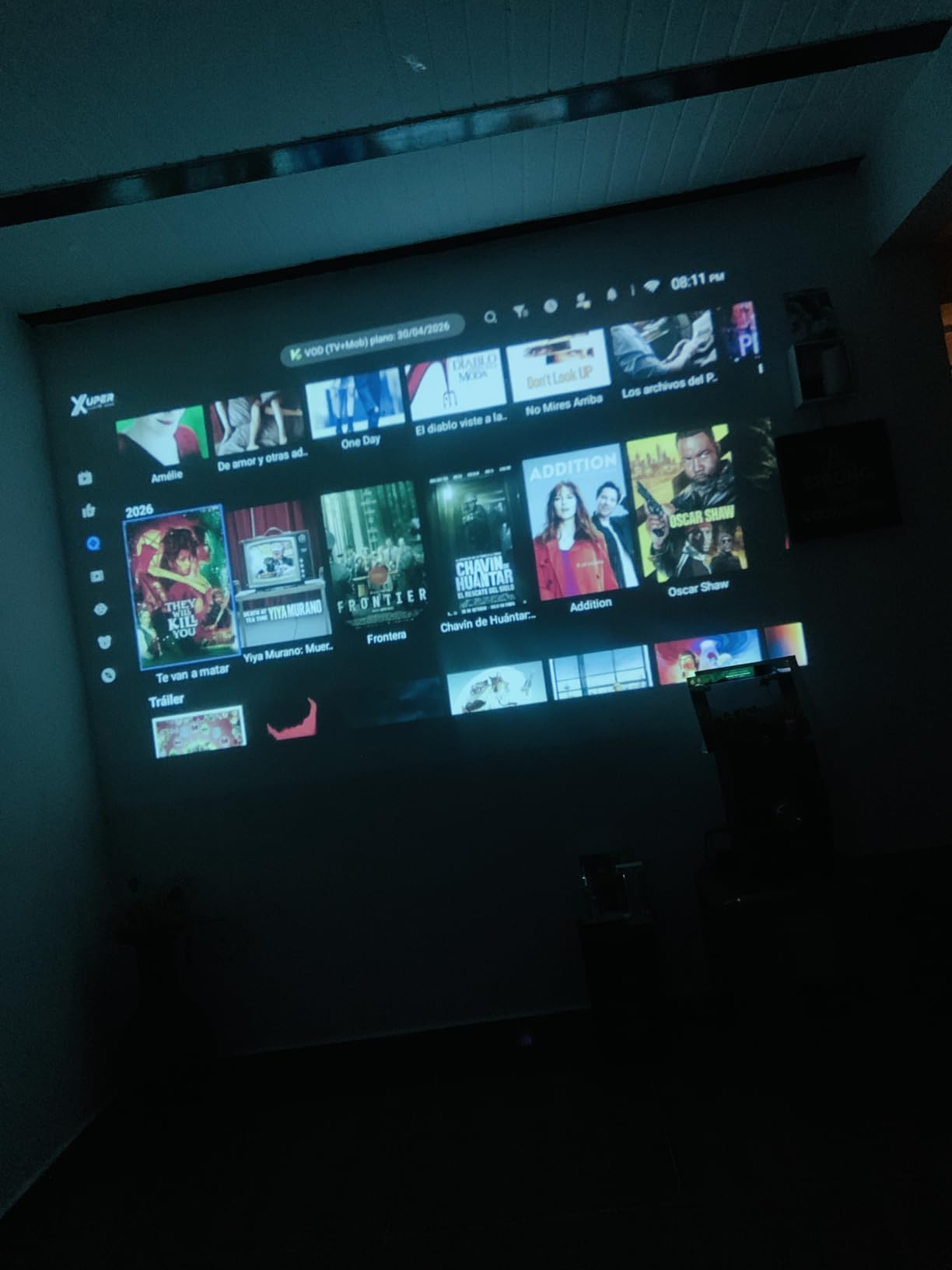 Built-in Apps 1080P 4K Support Mini Projector with Android 14, Phone Remote | Portable Smart Projector with WiFi 6 and Bluetooth 5.4 for Bedroom Auto Keystone Compatible with Netflix/iOS/HDMI/TV Stick X1 customer photo 2