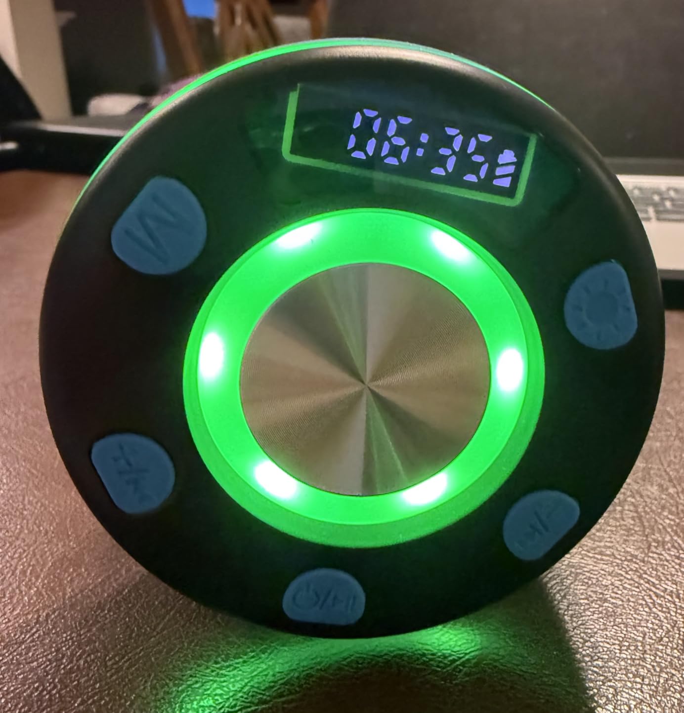 Bluetooth Speaker, Shower Speaker, IP7 Waterproof Portable Speakers Bluetooth 5.4 with HD Sound, RGB Light/LED Display/Hands-Free Call/Suction Cup Perfect for Bathroom Sing-Along Stocking Stuffers customer photo 2