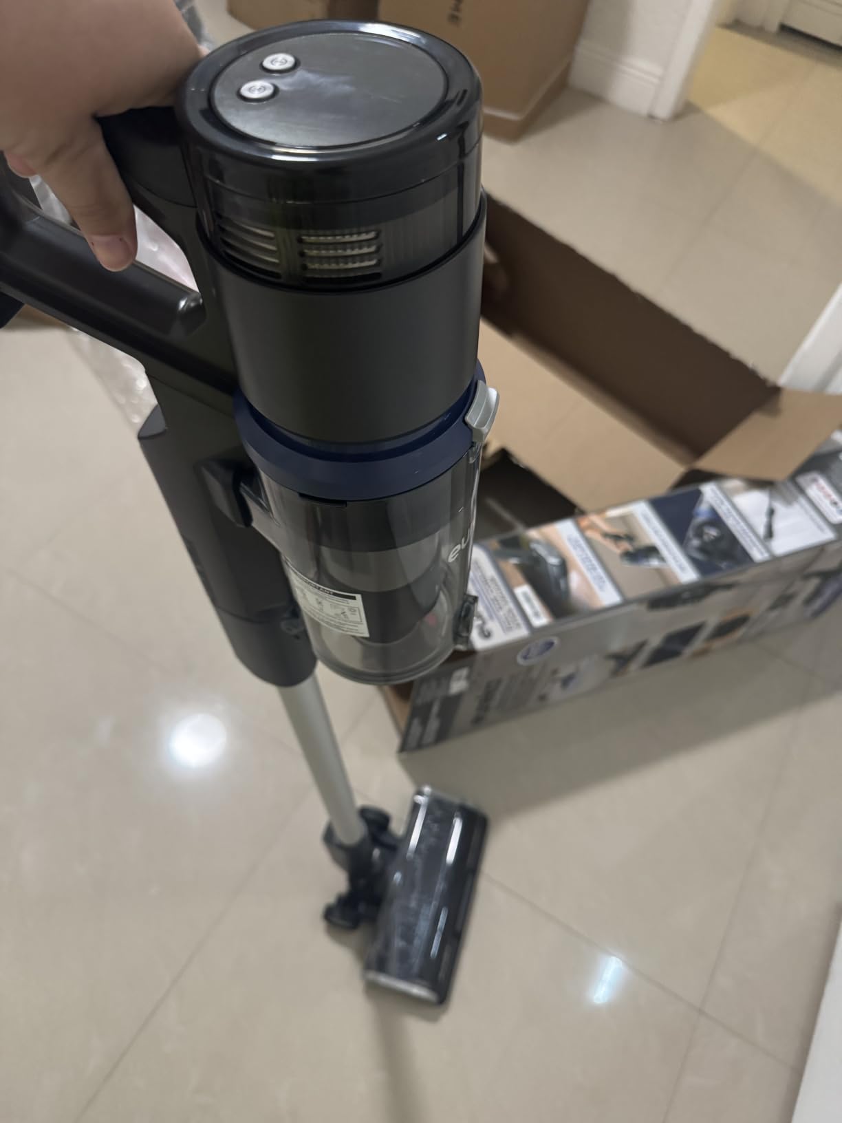Eureka ReactiSense 350W Anti-Tangle Cordless Stick Vacuum, NEC451BL | Floor Sense + React, Up to 60-Min Runtime, Lightweight, Anti-Allergen HEPA Filter, For Pet Hair, Hard Floors & Carpets, Black customer photo 2
