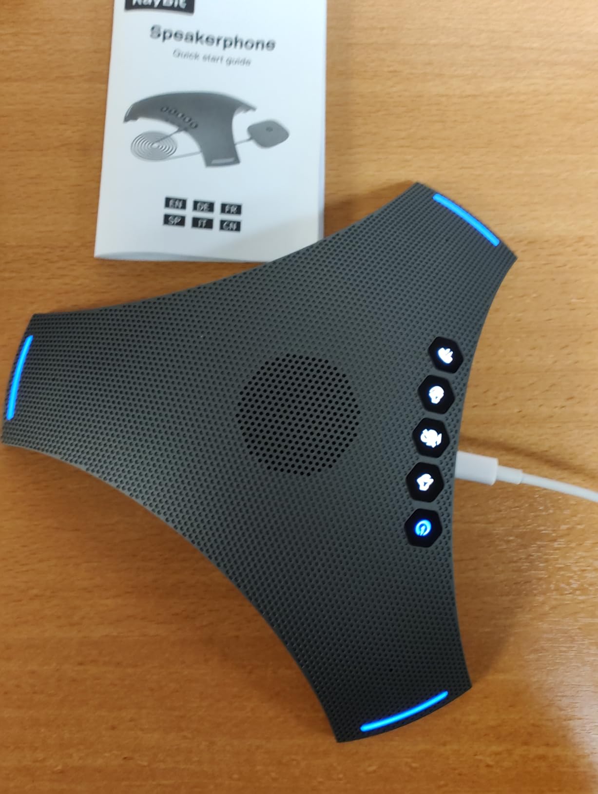 Conference Speaker and Microphone - Bluetooth Speakerphone with Daisy Chain, AI Noise Cancellation, Voice Enhancement, Support Wireless Dongle, USB Connection customer photo 1