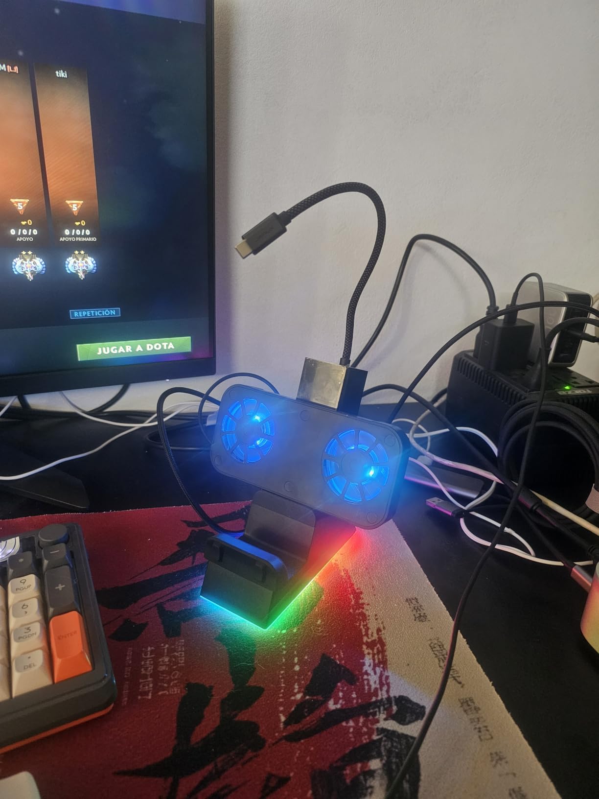 JSAUX Docking Station for ROG Ally X/ROG Ally/Steam Deck/Legion Go, 7-in-1 ROG Ally X Dock with RGB Cooling Fan, HDMI 4K@120Hz, Gigabit Ethernet, Dual USB & USB C 3.0, 100W PD Charging - HB0705 customer photo 1