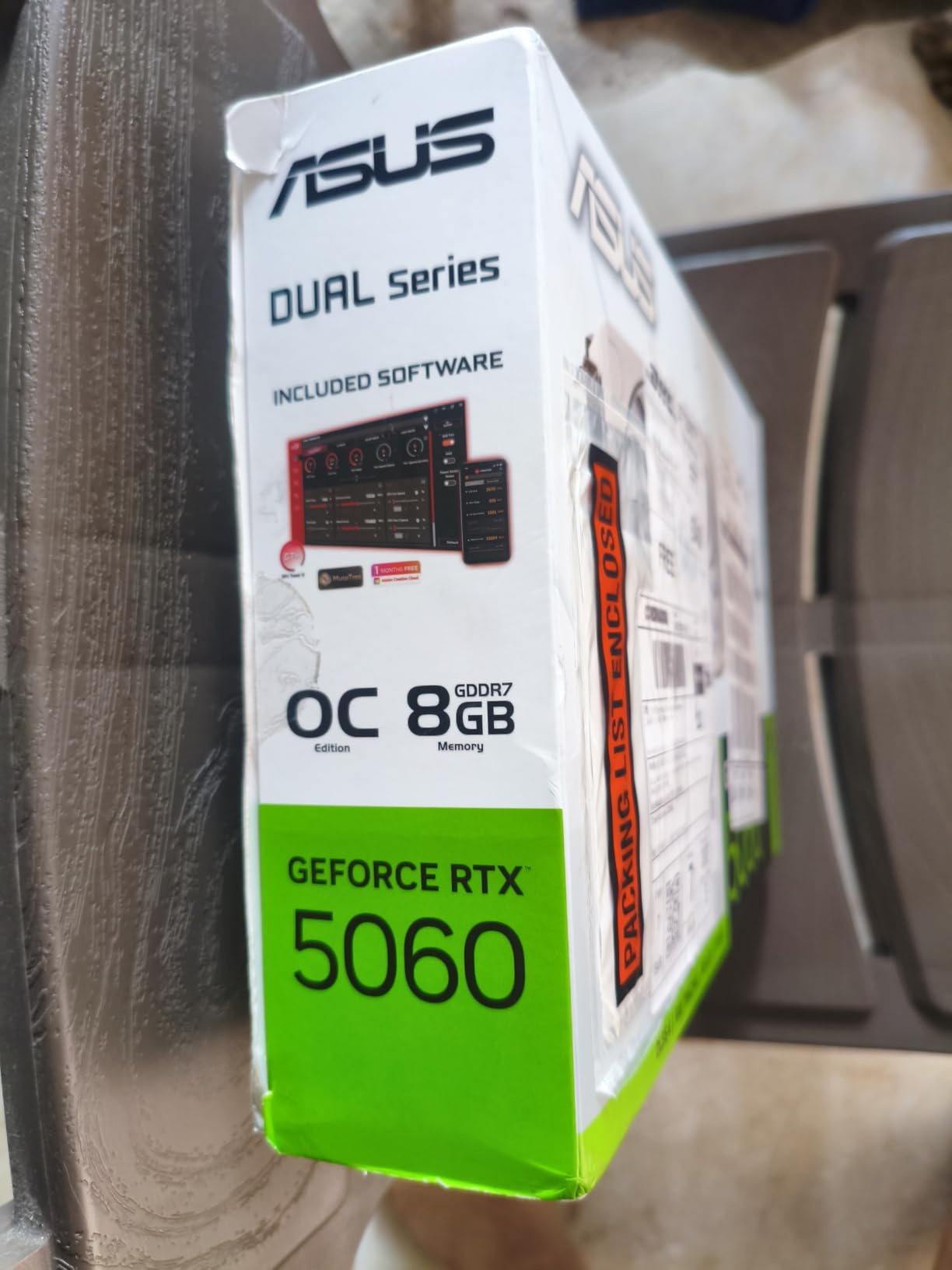 ASUS Dual NVIDIA GeForce RTX 5060 8GB GDDR7 White OC Edition Graphics Card, Desktop (PCIe 5.0, DLSS 4, HDMI 2.1b, DisplayPort 2.1b, 2.5-Slot, Axial-tech Fan, Dual BIOS), 3 Year Warranty customer photo 2