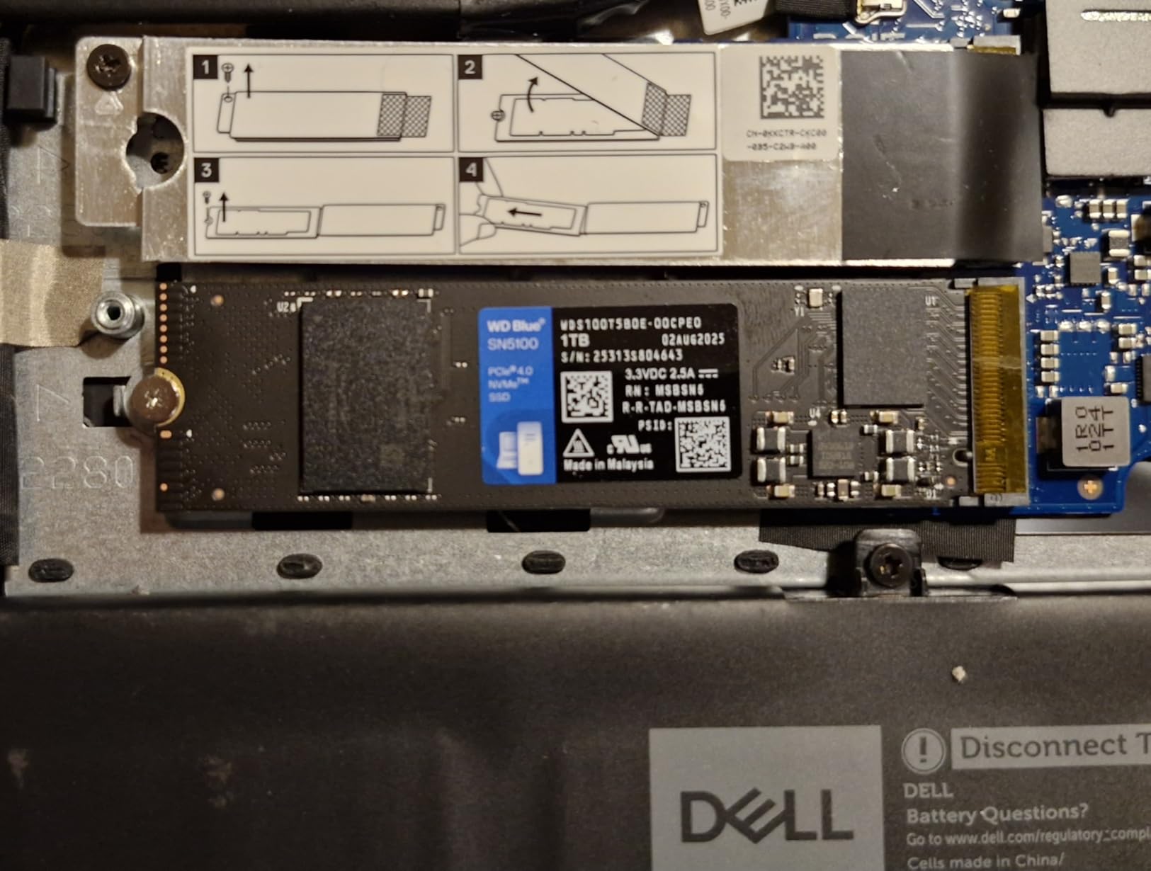 WD Blue 4TB SN5100 NVMe SSD - M.2 2280, PCIe Gen 4.0, Internal Solid State Drive - Read Speeds Up to 6,900MB/s, Upgrade Storage for PC/Laptops - WDS400T5B0E customer photo 1