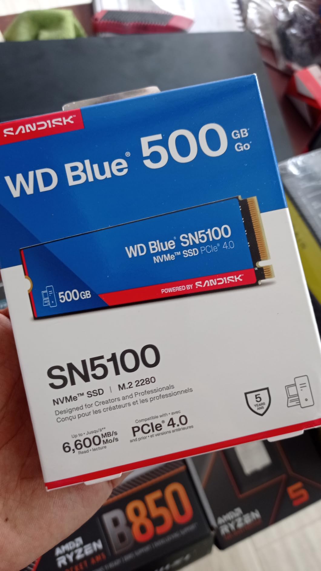 WD Blue 4TB SN5100 NVMe SSD - M.2 2280, PCIe Gen 4.0, Internal Solid State Drive - Read Speeds Up to 6,900MB/s, Upgrade Storage for PC/Laptops - WDS400T5B0E customer photo 2