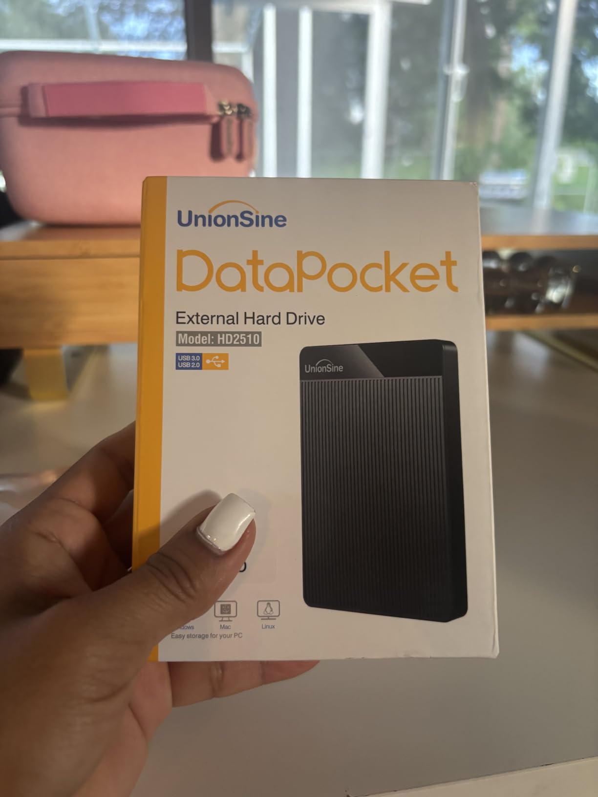 UnionSine 1TB Ultra Slim Portable External Hard Drive HDD-USB 3.0 | for PC, Mac, Laptop, PS4, Xbox one, Xbox 360-(Black) customer photo 2