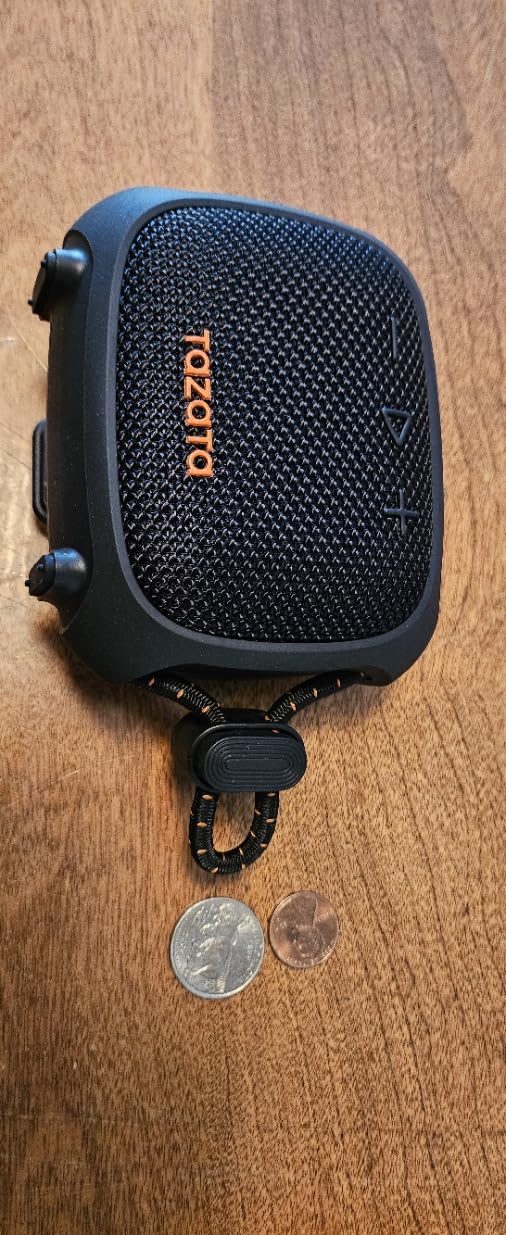 TAZATA Bike Speaker, IPX7 Waterproof Portable Wireless Bluetooth Speakers | Bass, HD Stereo Loud Sound, 11H/TWS/Micphone, Adjustable Bungee Strap with Hook for Bicycle, E-Bike, Motorcycle, Scooter Riding customer photo 1