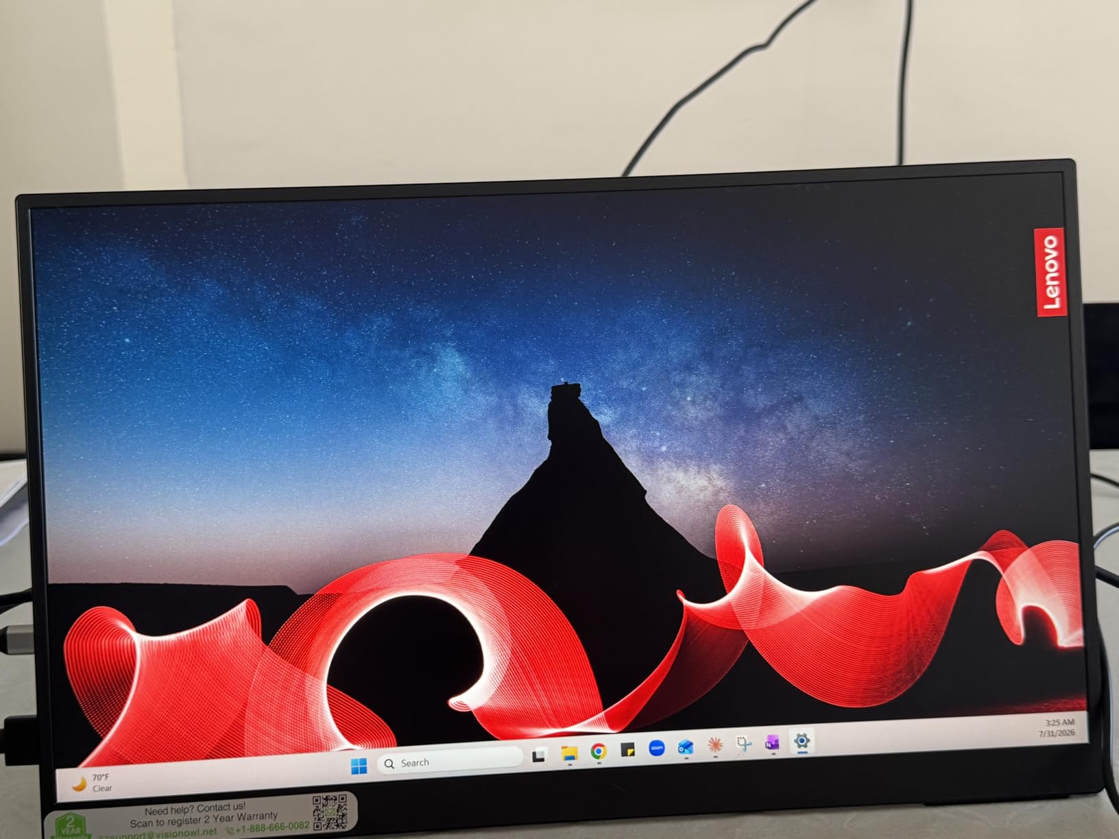 VisionOwl Portable Monitor for Laptop, IPS USB-C HDMI Travel Second Monitor for MacBook Pro Air, PC, PS5, Xbox, Portable Second Screen, Built-in Kickstand, Speakers, VESA Mountable, 15.6 Inch customer photo 1