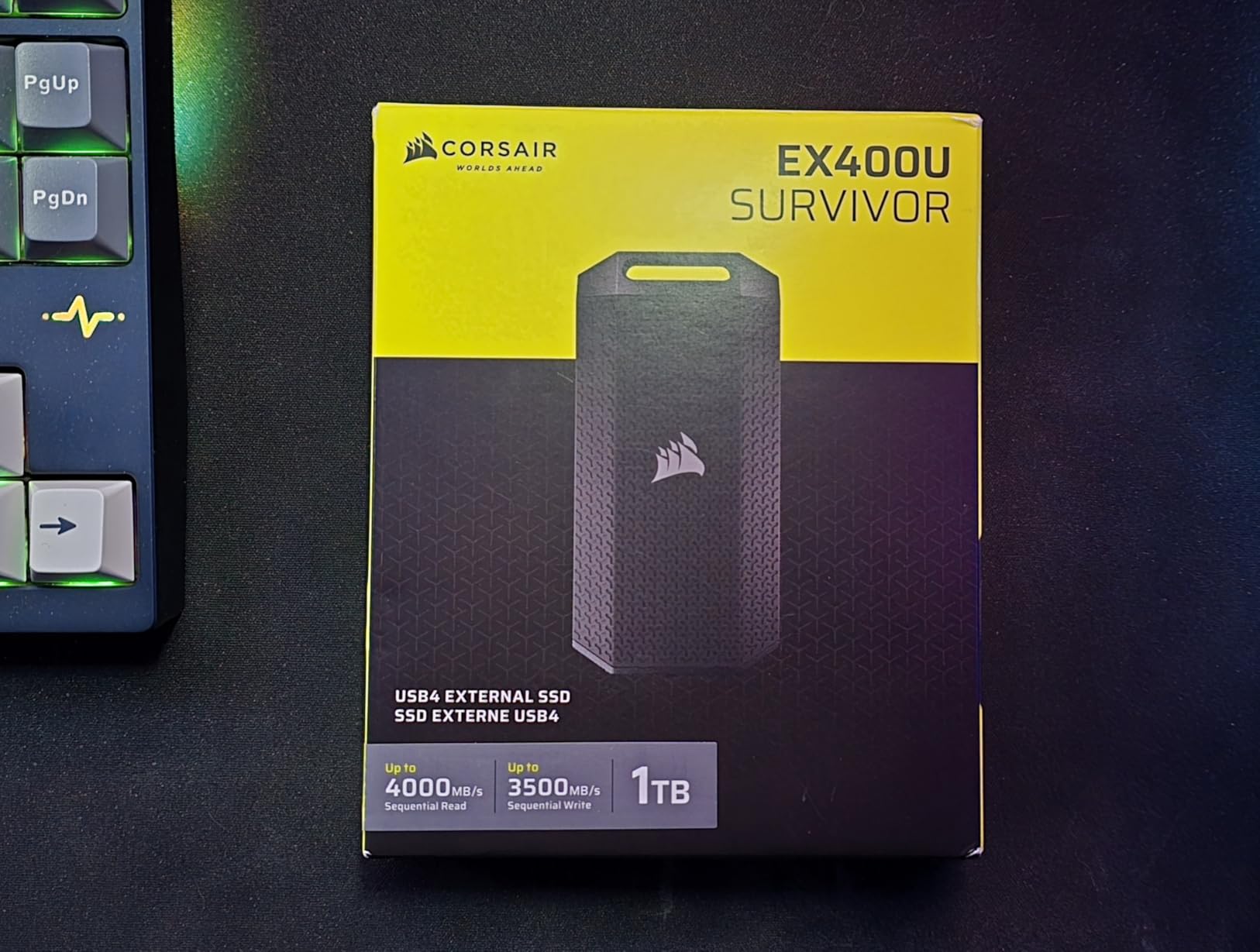 Corsair EX400U Survivor 2TB USB4 External SSD - Up to 4000 MB/s, IP55 Rugged Drive customer photo 1
