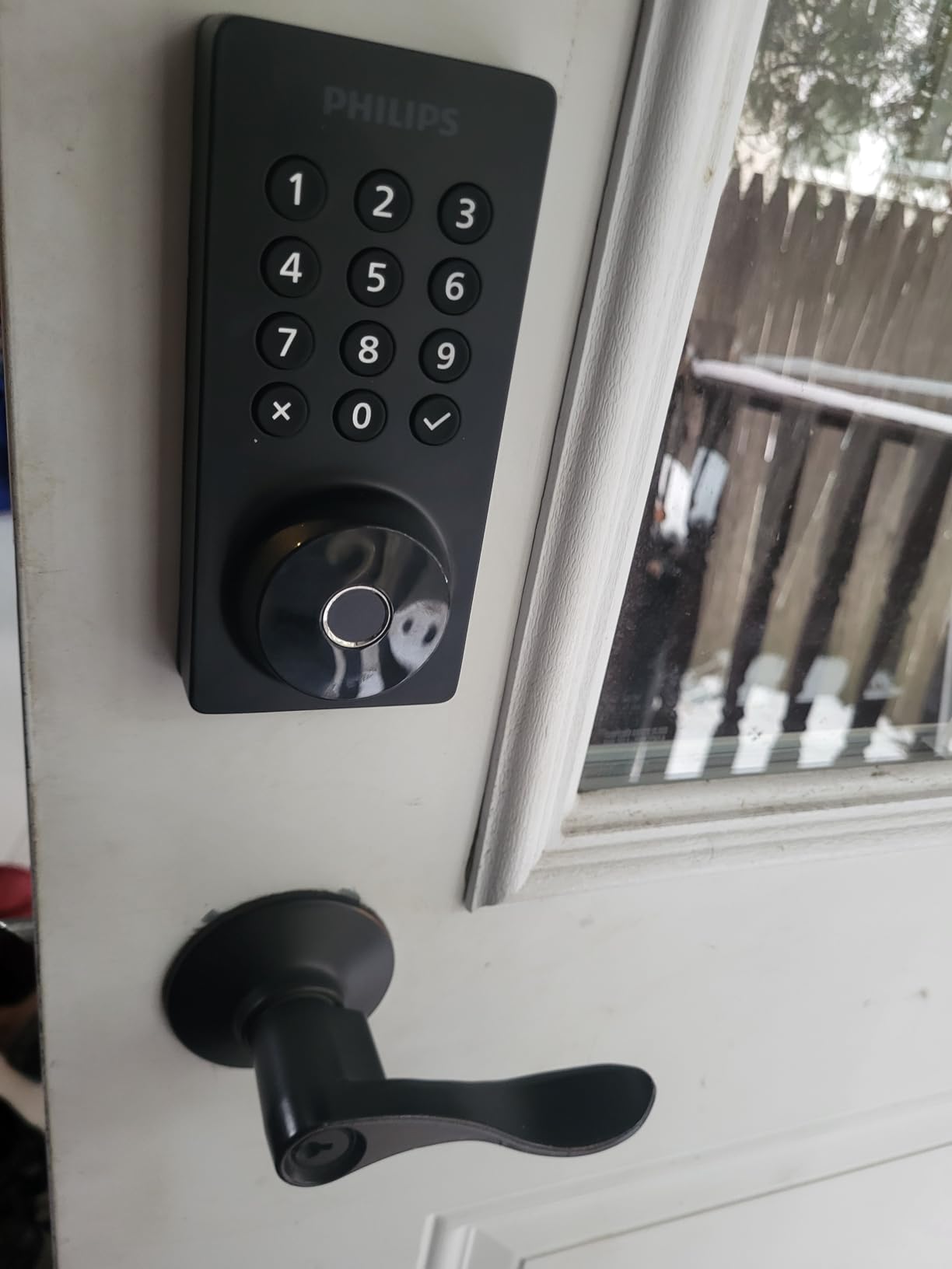 Philips Wi-Fi Smart Deadbolt Lock, Keyless Entry Door Locks for Front Door | Code / Fingerprint / APP Unlock, Remote Access, Alexa Google Voice Unlock, Auto Lock, Built in WiF, Backlit Touchscreen customer photo 1