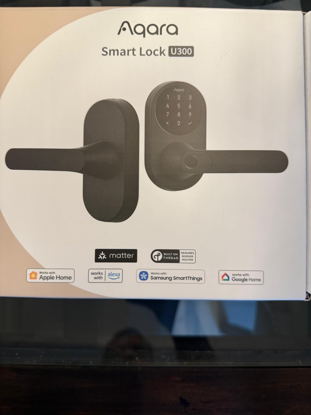 Aqara Smart Lock with Handle U300, Apple Home Key, Smart Lever Lock, Black | Matter Over Thread, Fingerprint Keyless Entry Door Lock, Touchscreen Keypad, Supports HomeKit, Alexa, Google customer photo 2