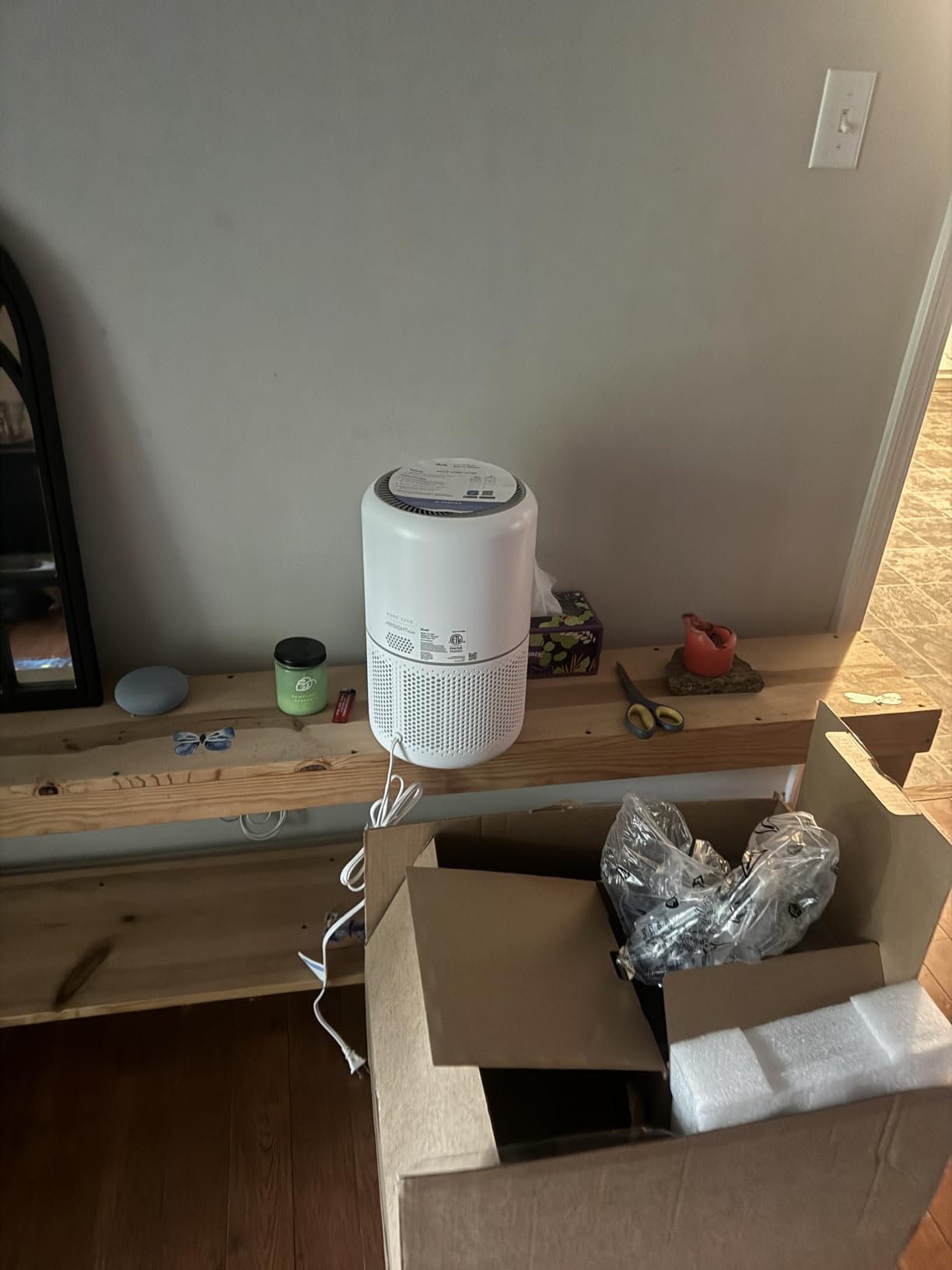 LEVOIT Air Purifiers for Home Pets Bedroom, Smart WiFi for Home Large Room | HEPA Sleep Mode, AHAM VERIFIDE, Quiet 24dB for Pet Hair, Allergens, Dust, Smoke, Pollen, Alexa Control, Core300S-P, White customer photo 2