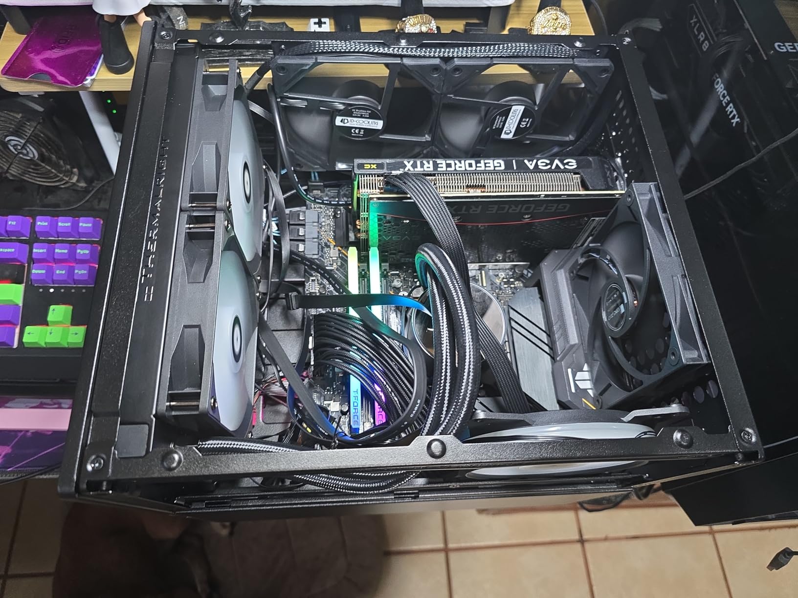 JONSBO N6 NAS Case, Micro ATX Pc Case, 9HDD/SSD Drive Bay (hot-swap), Support 3 Power Supply Installation Positions, ATX/SFX PSU, with 2 Fans Pre-Installed, GPU305mm, Multi-Fan Position, Supporting 240AIO customer photo 1