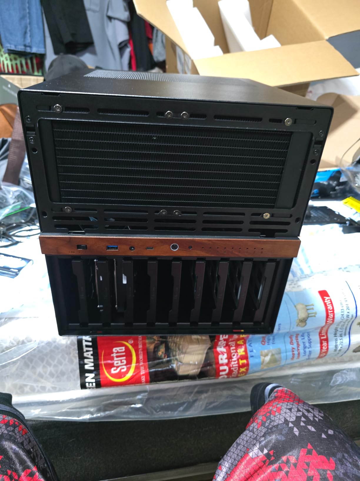 JONSBO N6 NAS Case, Micro ATX Pc Case, 9HDD/SSD Drive Bay (hot-swap), Support 3 Power Supply Installation Positions, ATX/SFX PSU, with 2 Fans Pre-Installed, GPU305mm, Multi-Fan Position, Supporting 240AIO customer photo 2