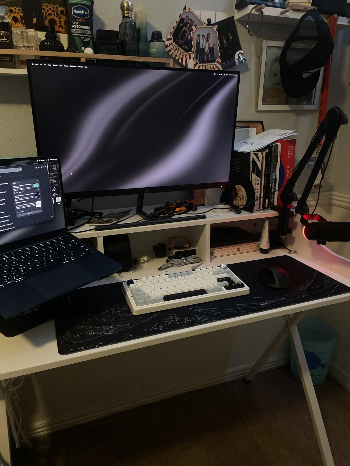 AULA F75 75% Wireless Mechanical Keyboard, Hot Swappable Creamy Keyboard, Pre-lubed Linear Switches, 2.4GHz/Type-C/BT5.0, RGB Backlit Gaming Keyboards(White&Brown) customer photo 1
