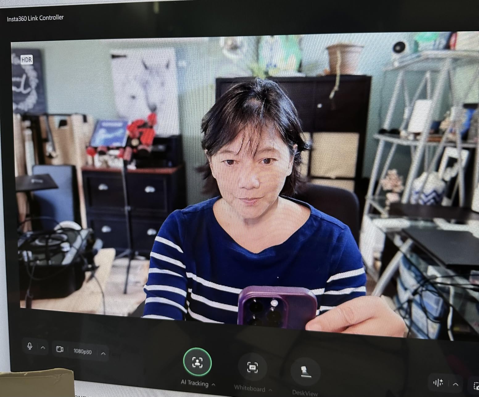 Insta360 Link 2 Pro - 4K PTZ Webcam for PC/Mac, 1/1.3